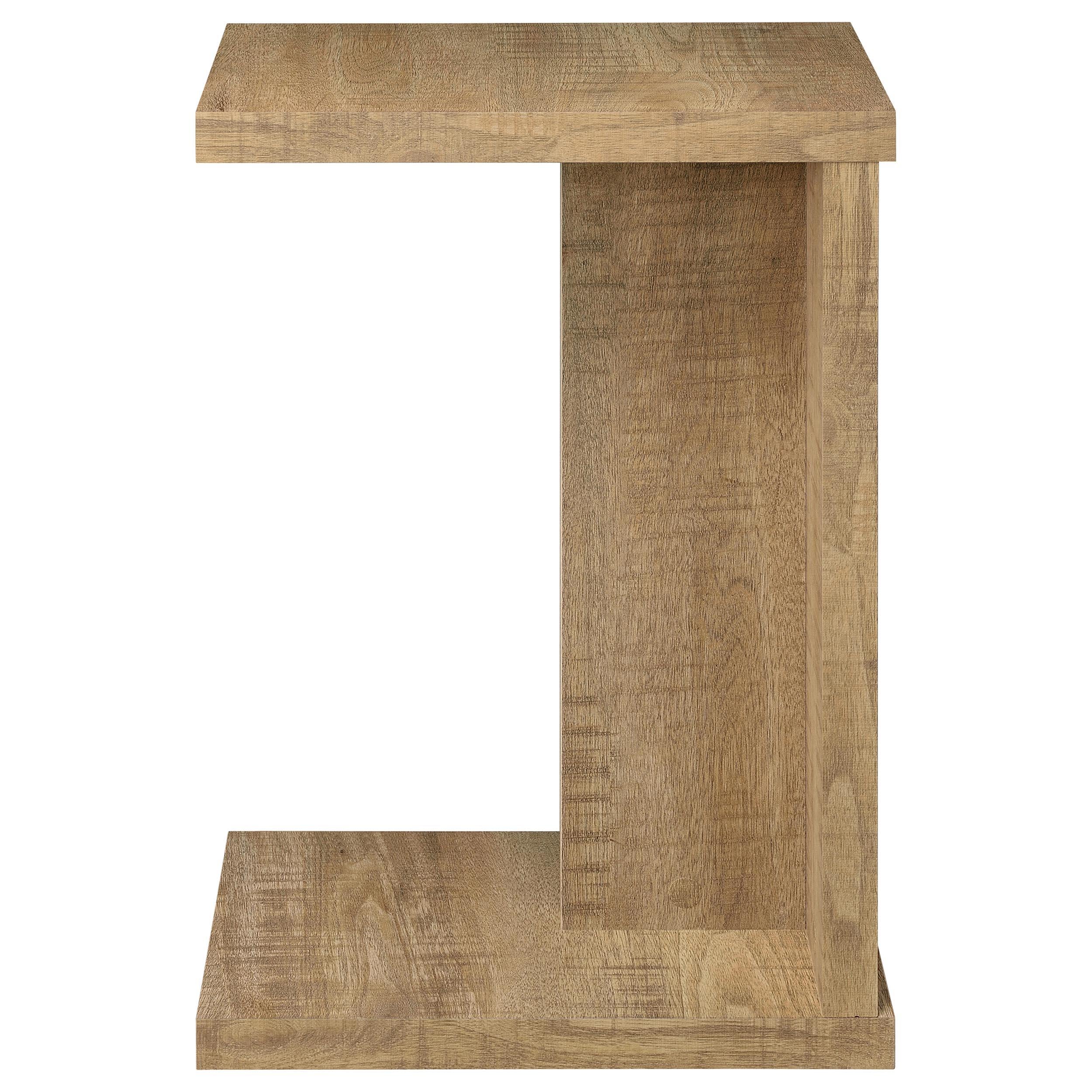  Coaster Furniture Clower 930277 Engineered Wood C-Shaped Sofa Side Table - Mango IMAGE 4