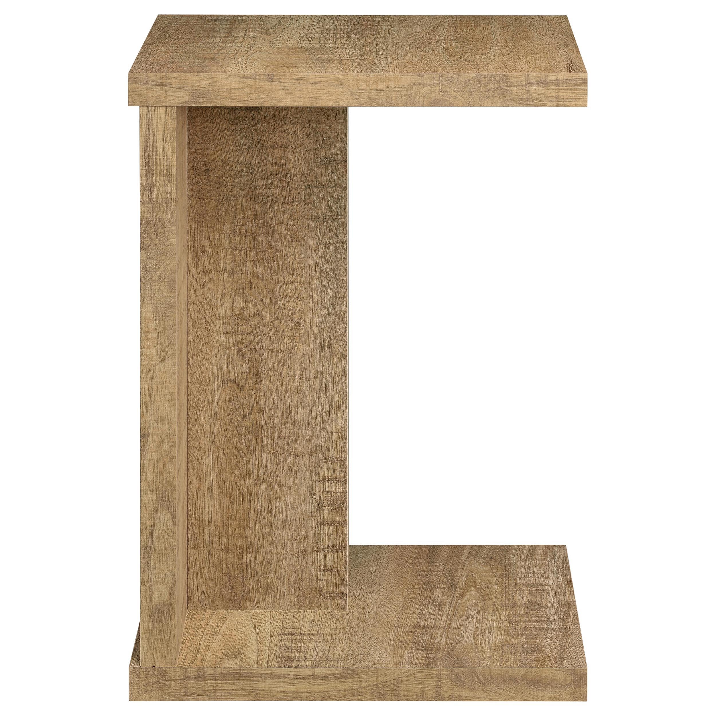  Coaster Furniture Clower 930277 Engineered Wood C-Shaped Sofa Side Table - Mango IMAGE 5