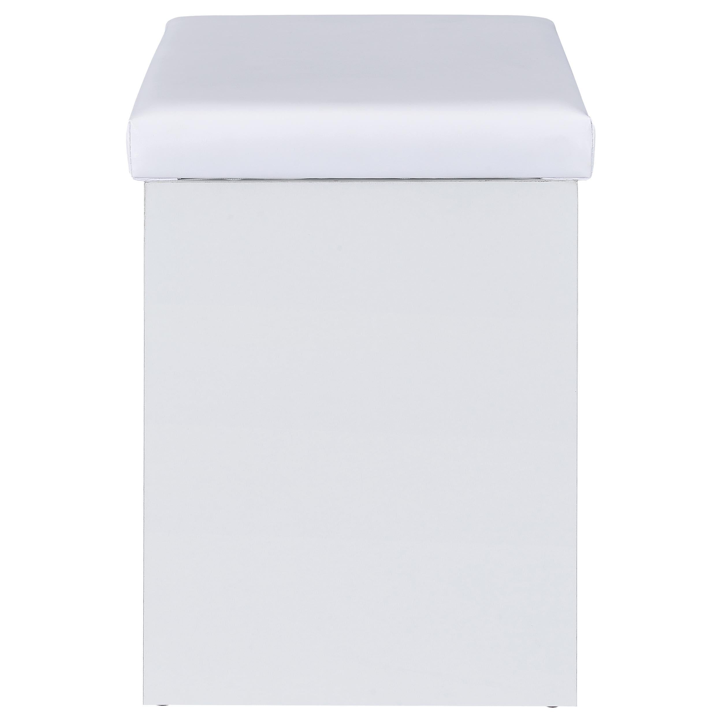  Coaster Furniture Bunbury 930280 Makeup Vanity Table Set Storage Mirror and Stool - White IMAGE 17