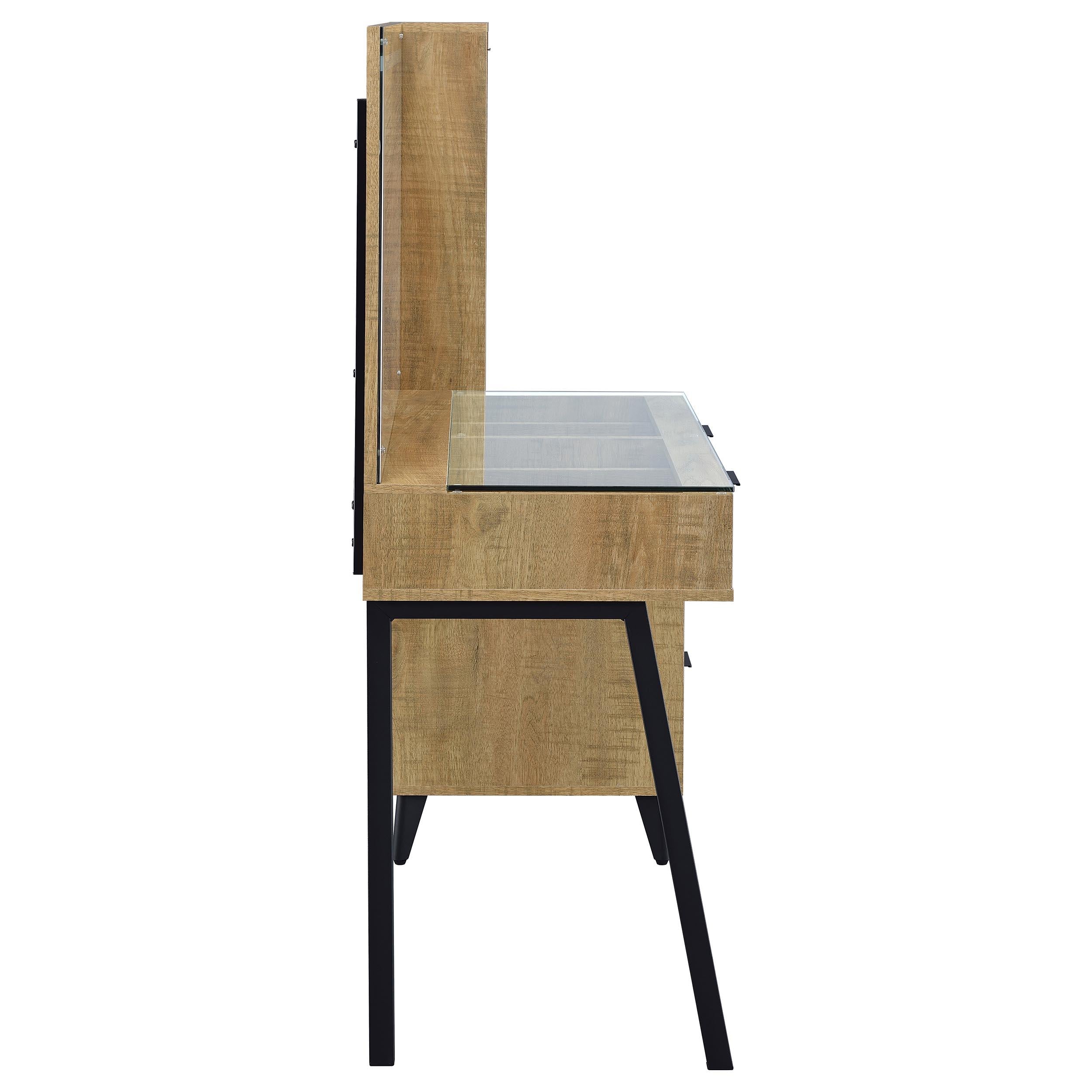  Coaster Furniture Souza 930283 5-Drawer Makeup Vanity Table With LED Mirror - Mango IMAGE 3