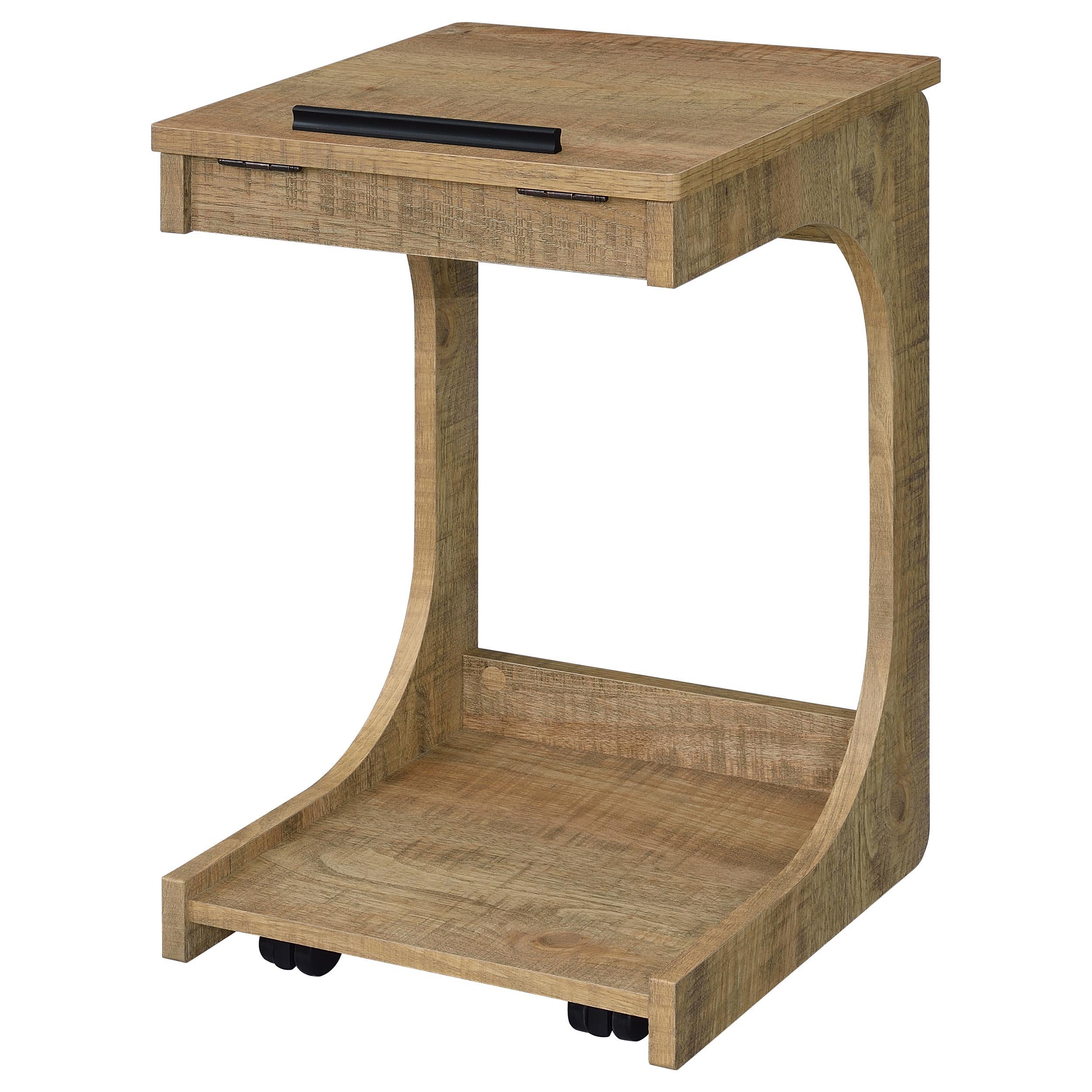  Coaster Furniture Ralston 930292 C-Shaped Lift-Top Sofa Side Table With Casters - Mango IMAGE 10