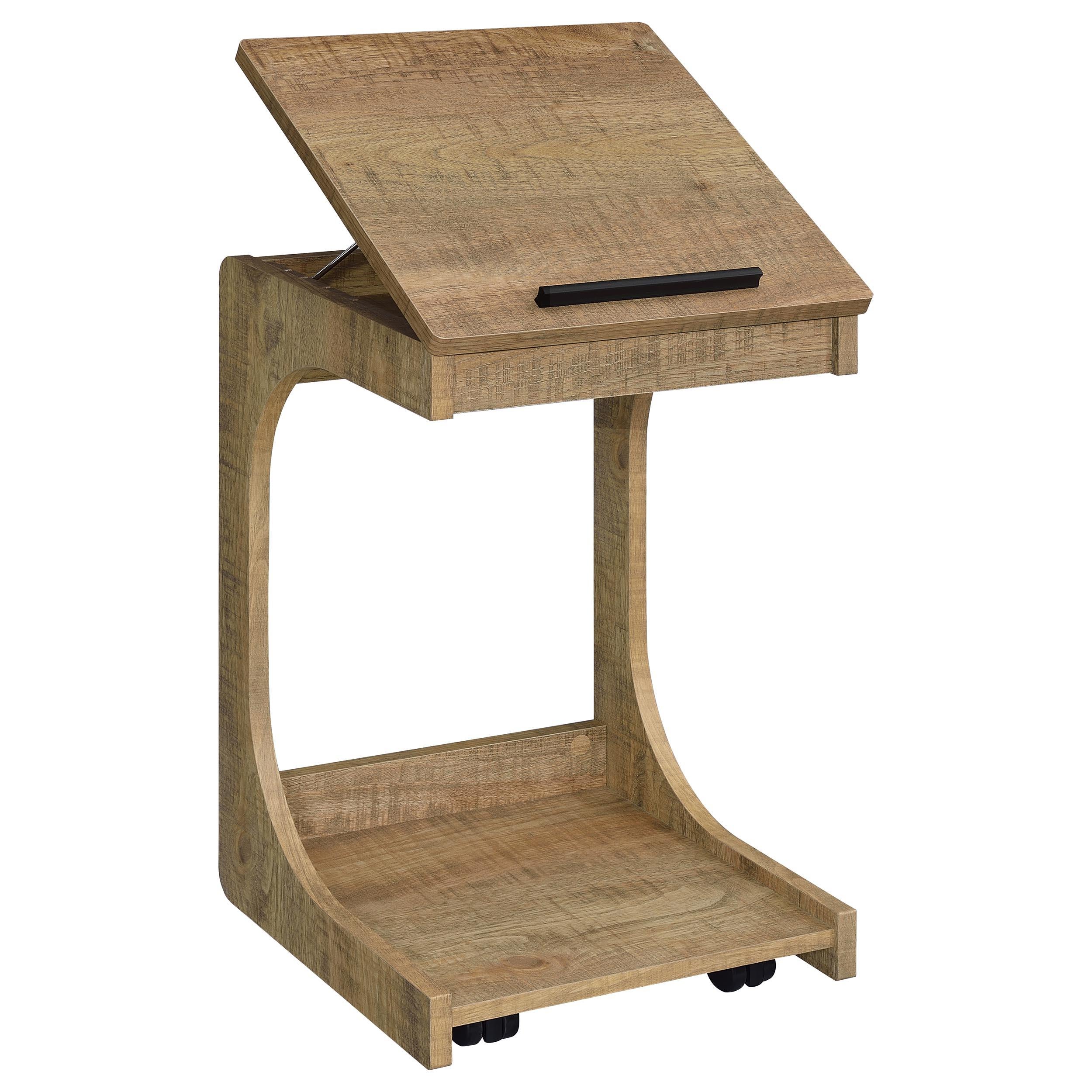  Coaster Furniture Ralston 930292 C-Shaped Lift-Top Sofa Side Table With Casters - Mango IMAGE 13