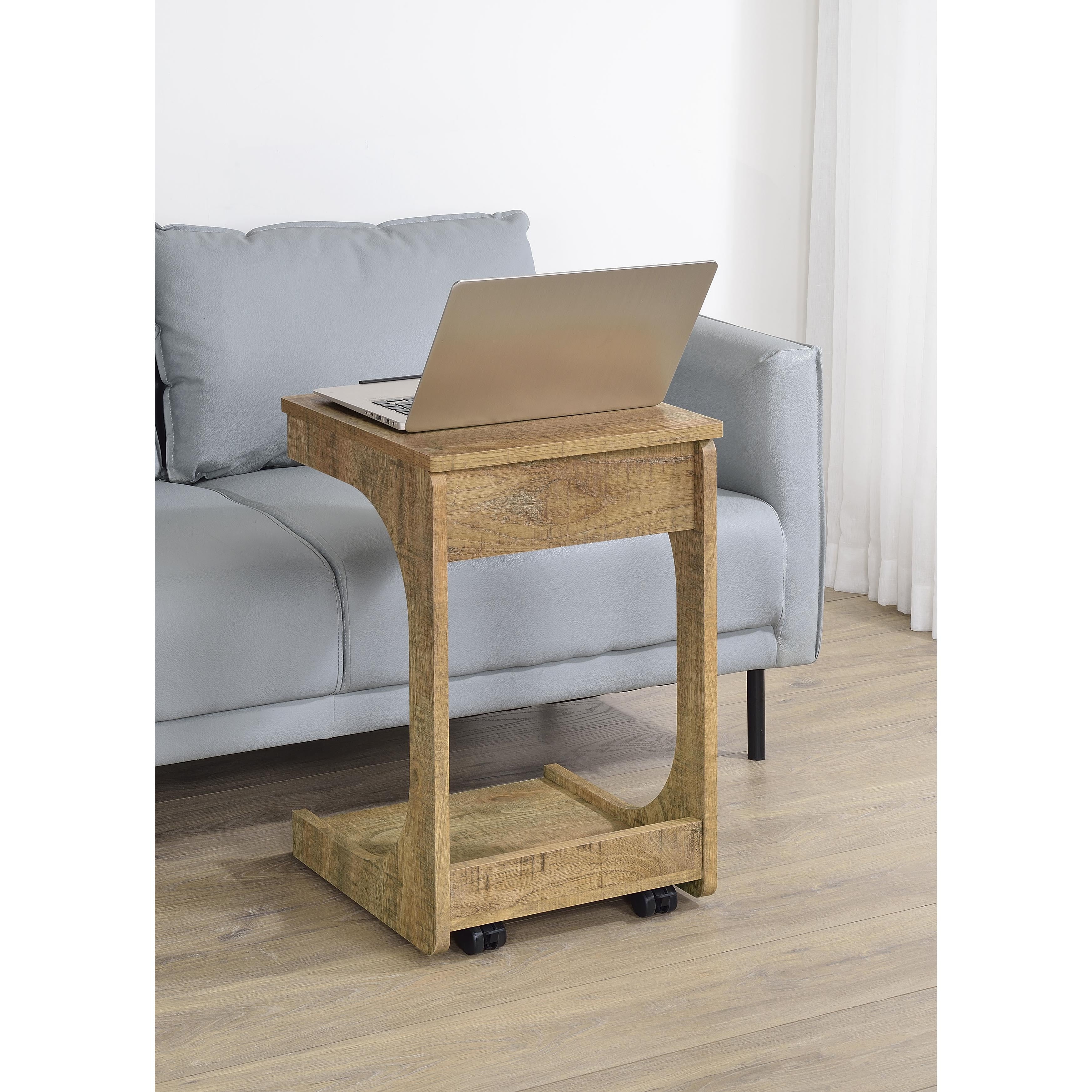  Coaster Furniture Ralston 930292 C-Shaped Lift-Top Sofa Side Table With Casters - Mango IMAGE 6