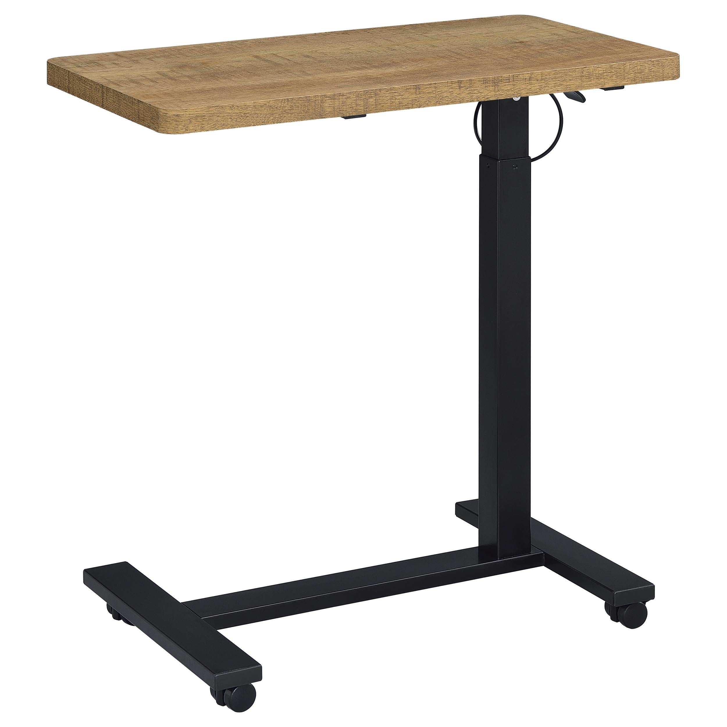  Coaster Furniture Westpark 930301 Pneumatic Adjustable C-Shape Side Table with Casters - Mango IMAGE 2