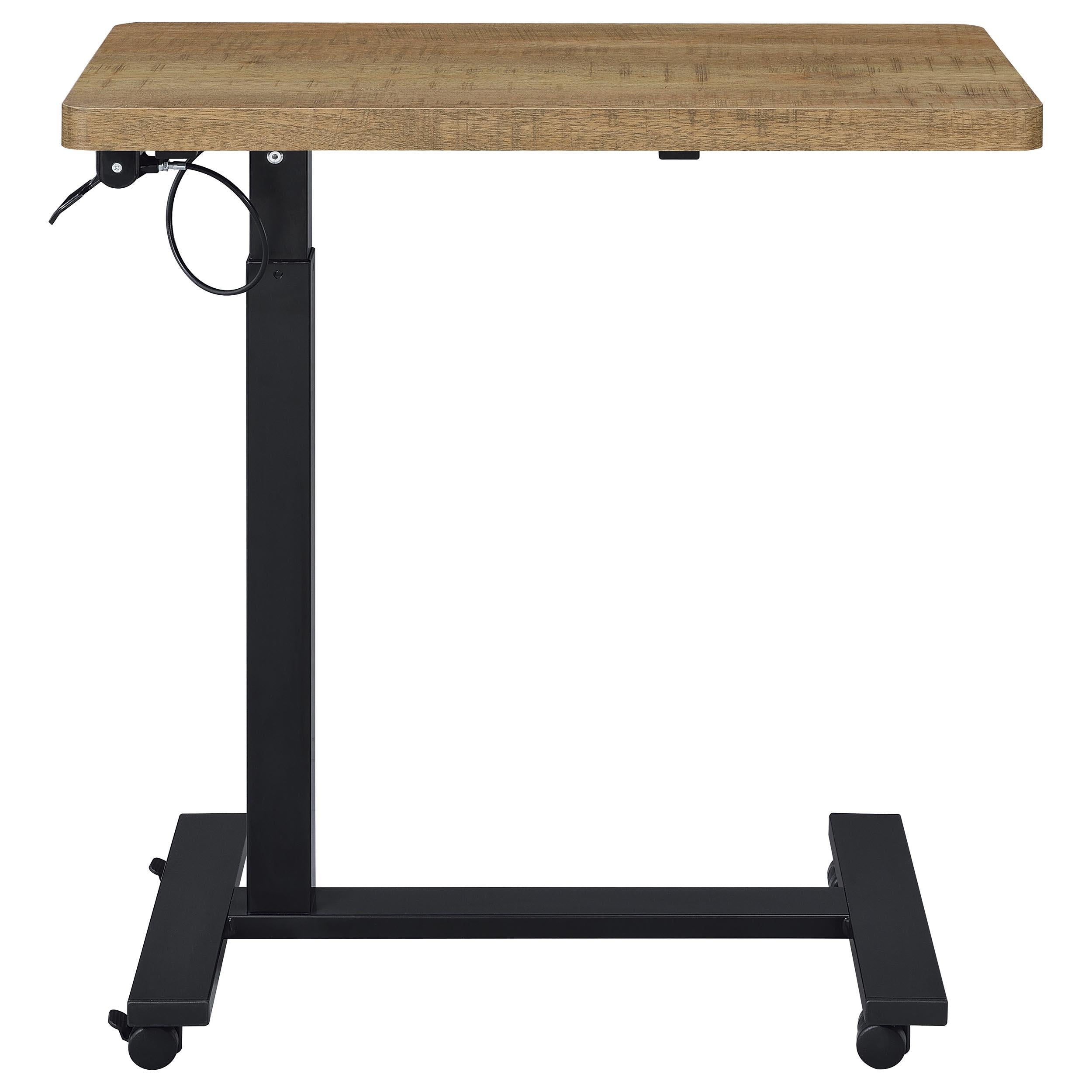  Coaster Furniture Westpark 930301 Pneumatic Adjustable C-Shape Side Table with Casters - Mango IMAGE 4