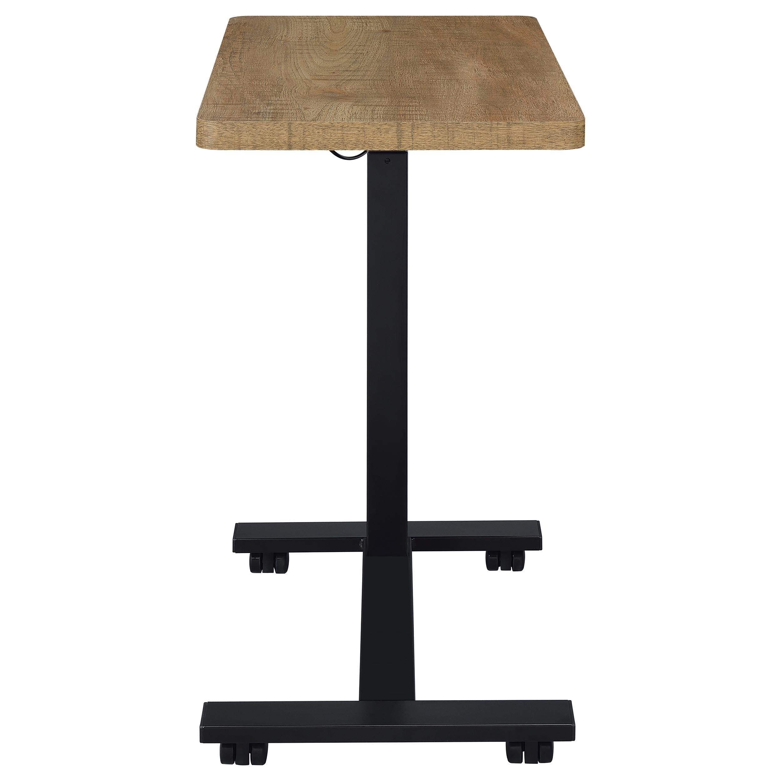  Coaster Furniture Westpark 930301 Pneumatic Adjustable C-Shape Side Table with Casters - Mango IMAGE 8