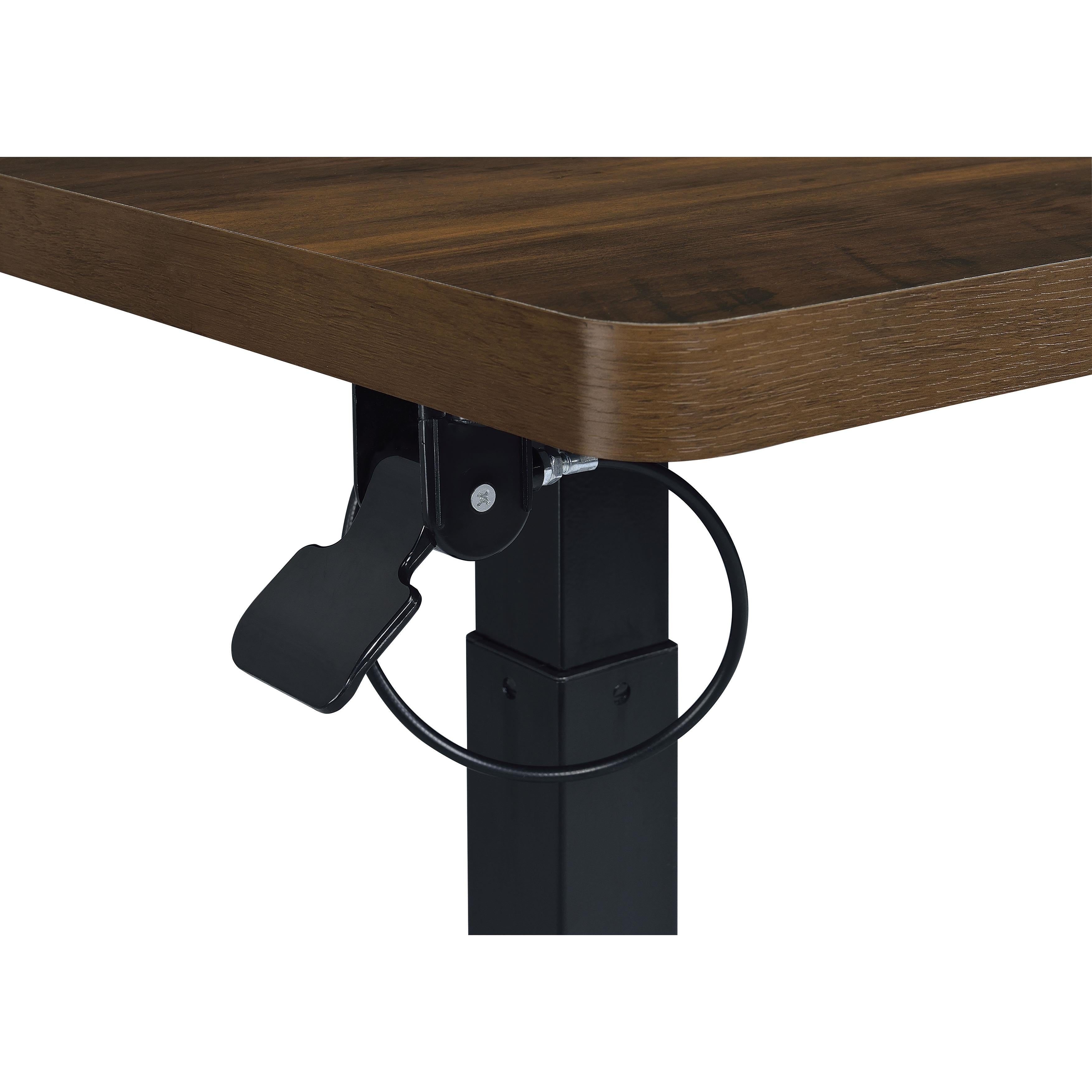  Coaster Furniture Westpark 930302 Pneumatic Adjustable C-Shape Side Table with Casters - Dark Pine IMAGE 13