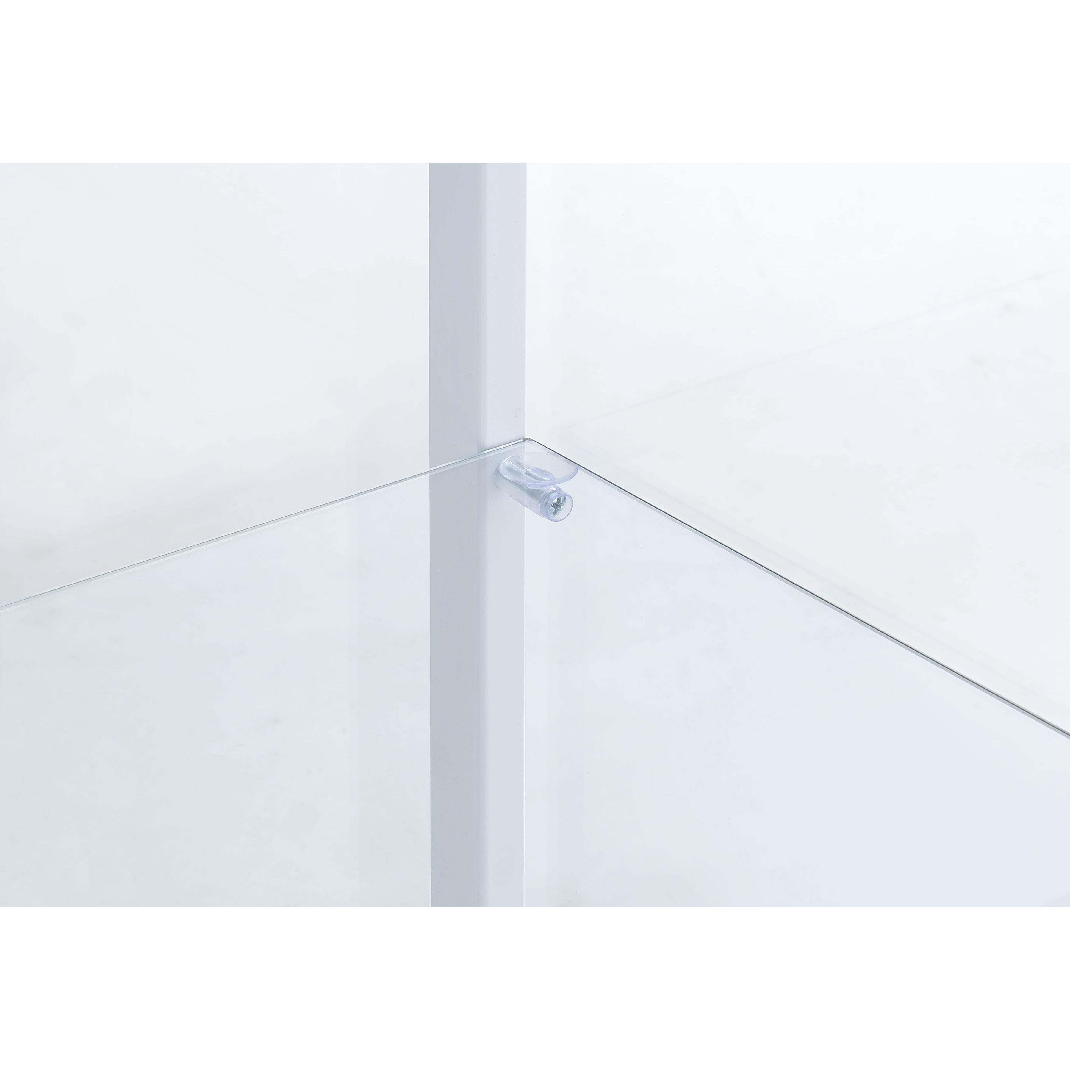  Coaster Furniture Delphinium 950170WHT 4-Shelf Clear Glass Curio Display Cabinet - White IMAGE 7