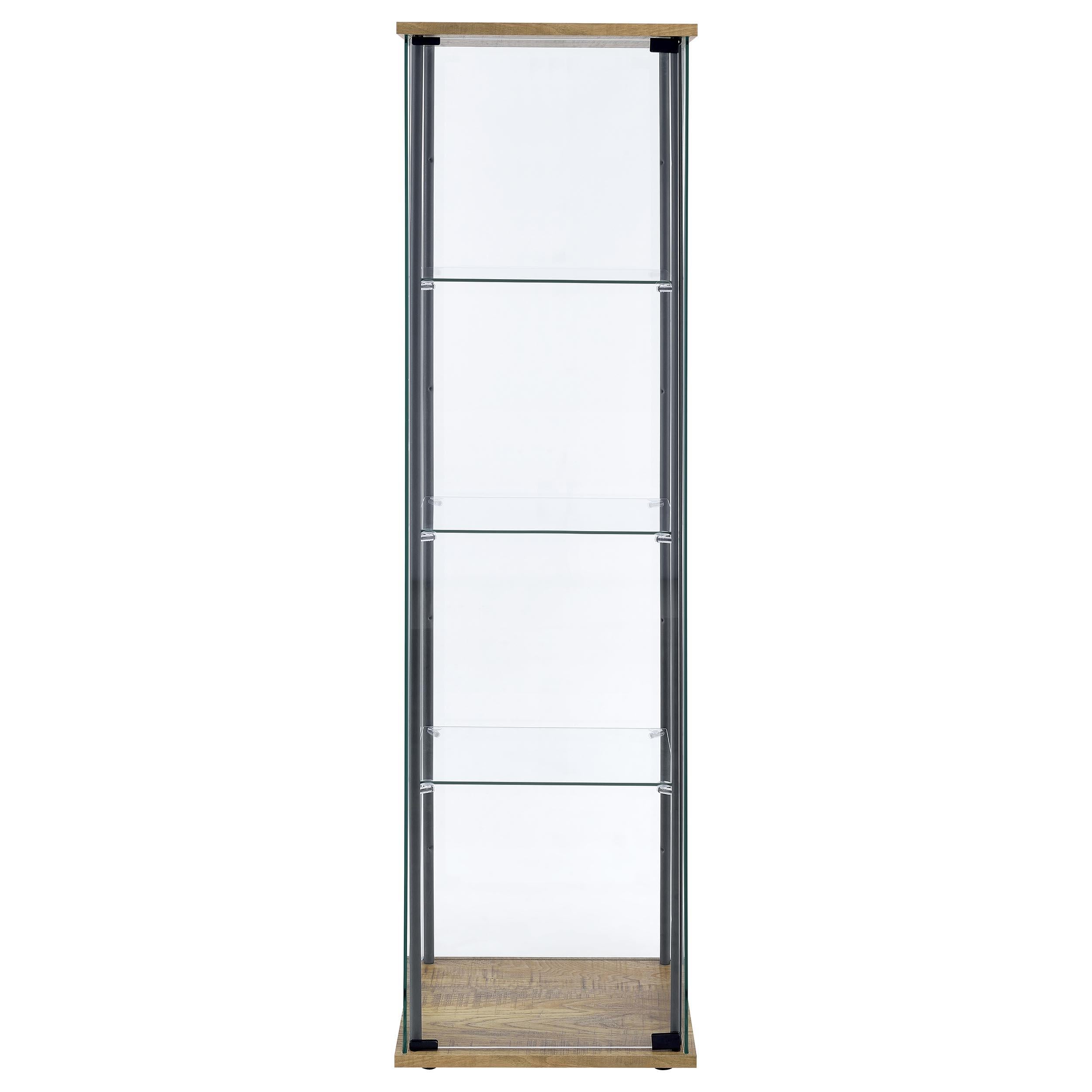  Coaster Furniture Bellatrix 950172MGO 3-shelf Clear Glass Curio Cabinet - Mango IMAGE 9
