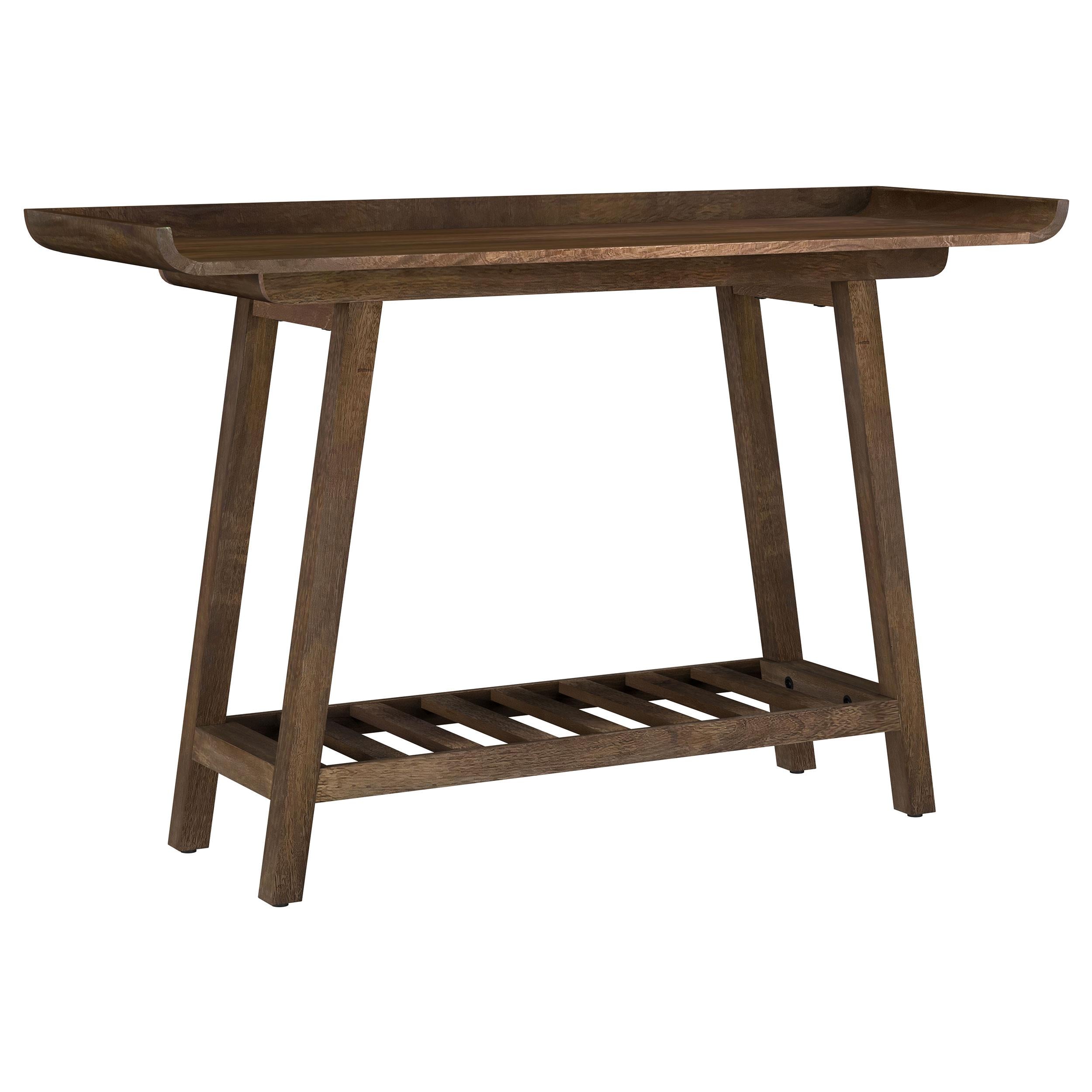  Coaster Furniture Ornelas 950415 46-inch Console Table with Slatted Shelf - Mango Brown IMAGE 1