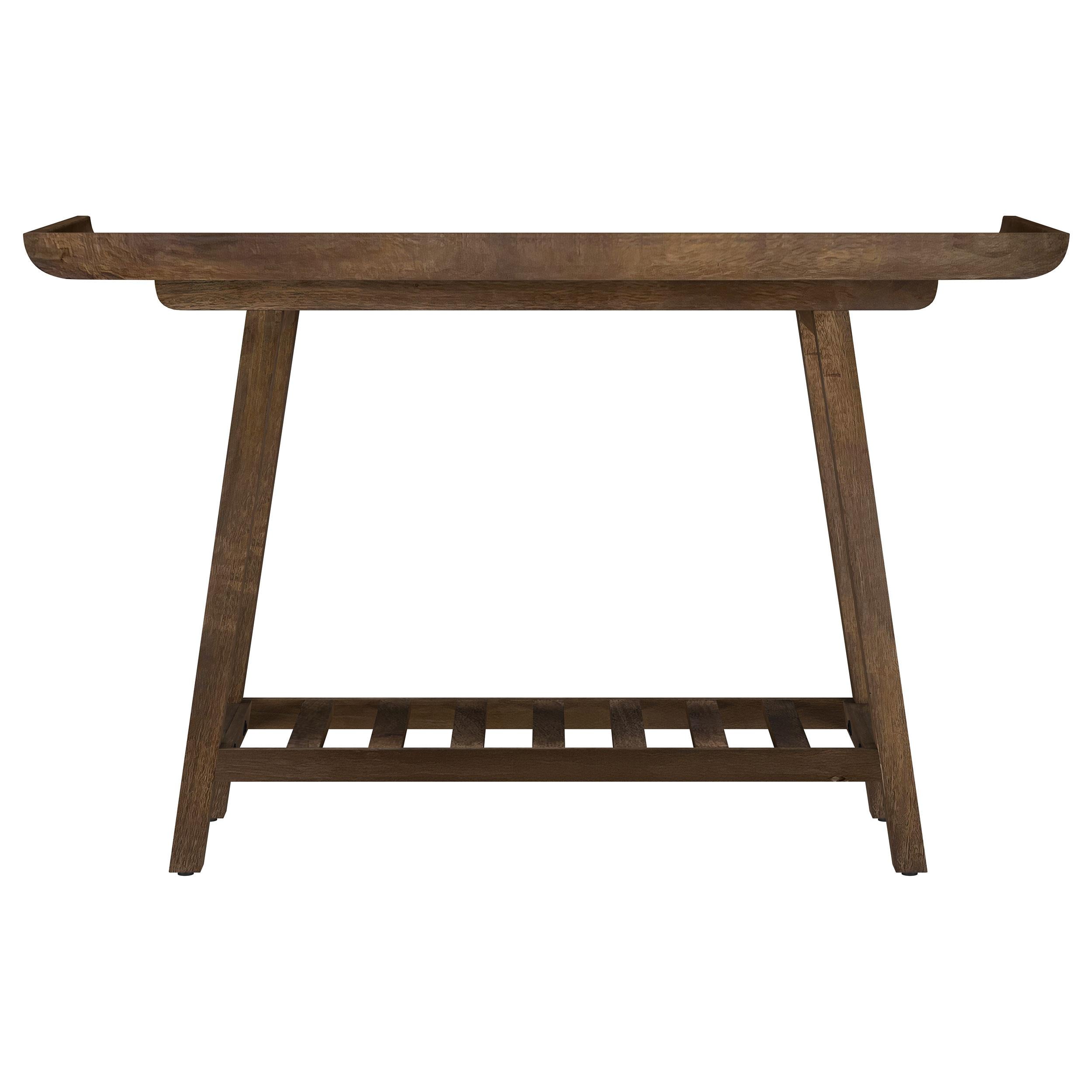  Coaster Furniture Ornelas 950415 46-inch Console Table with Slatted Shelf - Mango Brown IMAGE 2