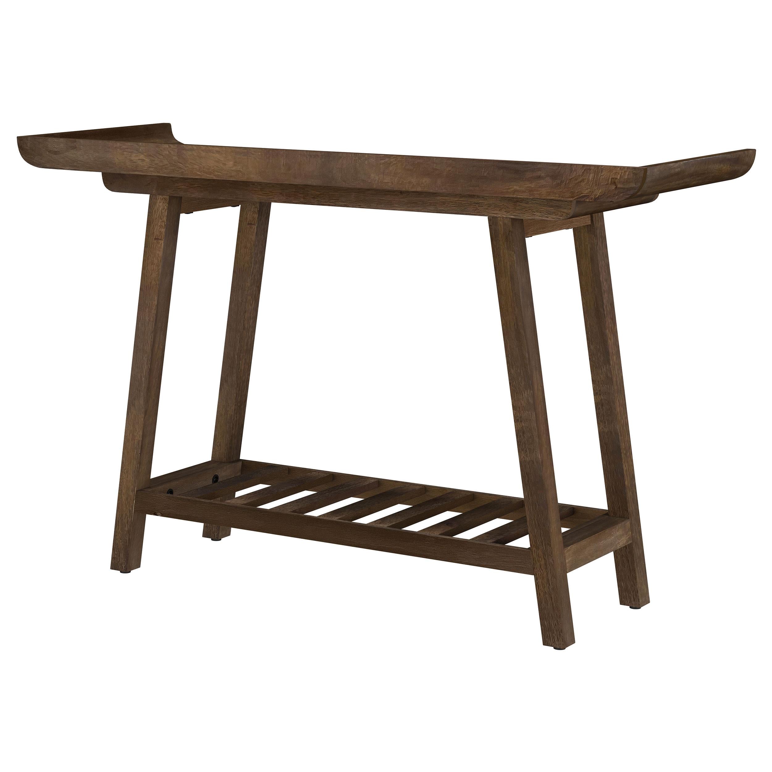  Coaster Furniture Ornelas 950415 46-inch Console Table with Slatted Shelf - Mango Brown IMAGE 4