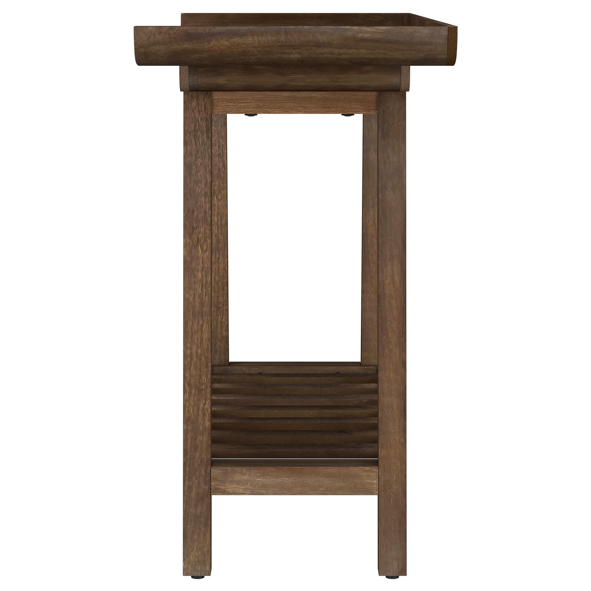  Coaster Furniture Ornelas 950415 46-inch Console Table with Slatted Shelf - Mango Brown IMAGE 5