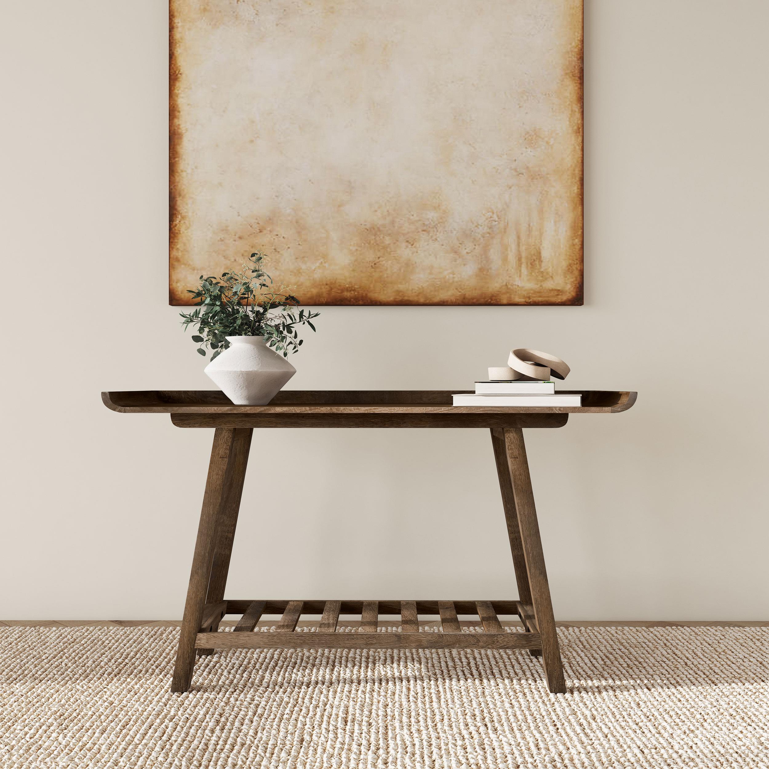  Coaster Furniture Ornelas 950415 46-inch Console Table with Slatted Shelf - Mango Brown IMAGE 6