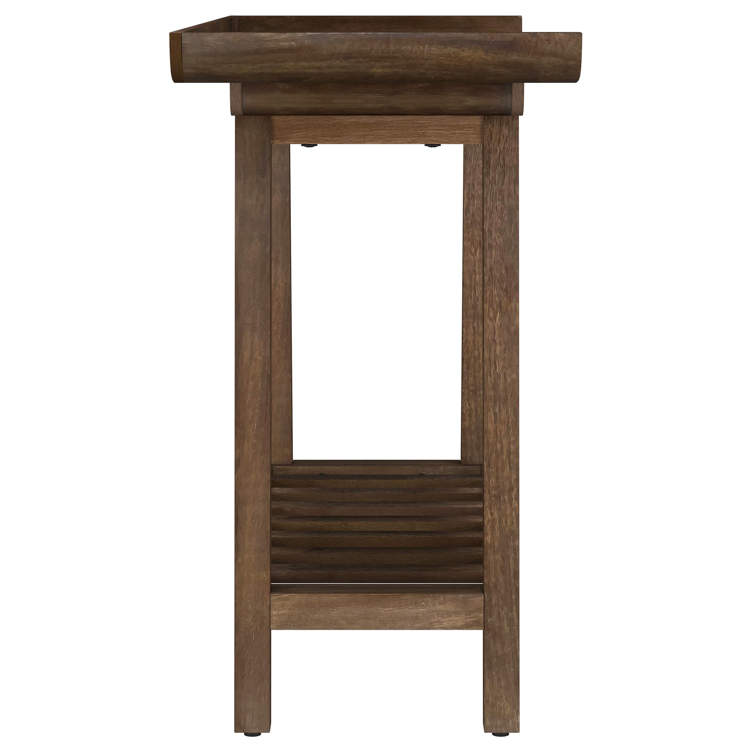  Coaster Furniture Ornelas 950415 46-inch Console Table with Slatted Shelf - Mango Brown IMAGE 7