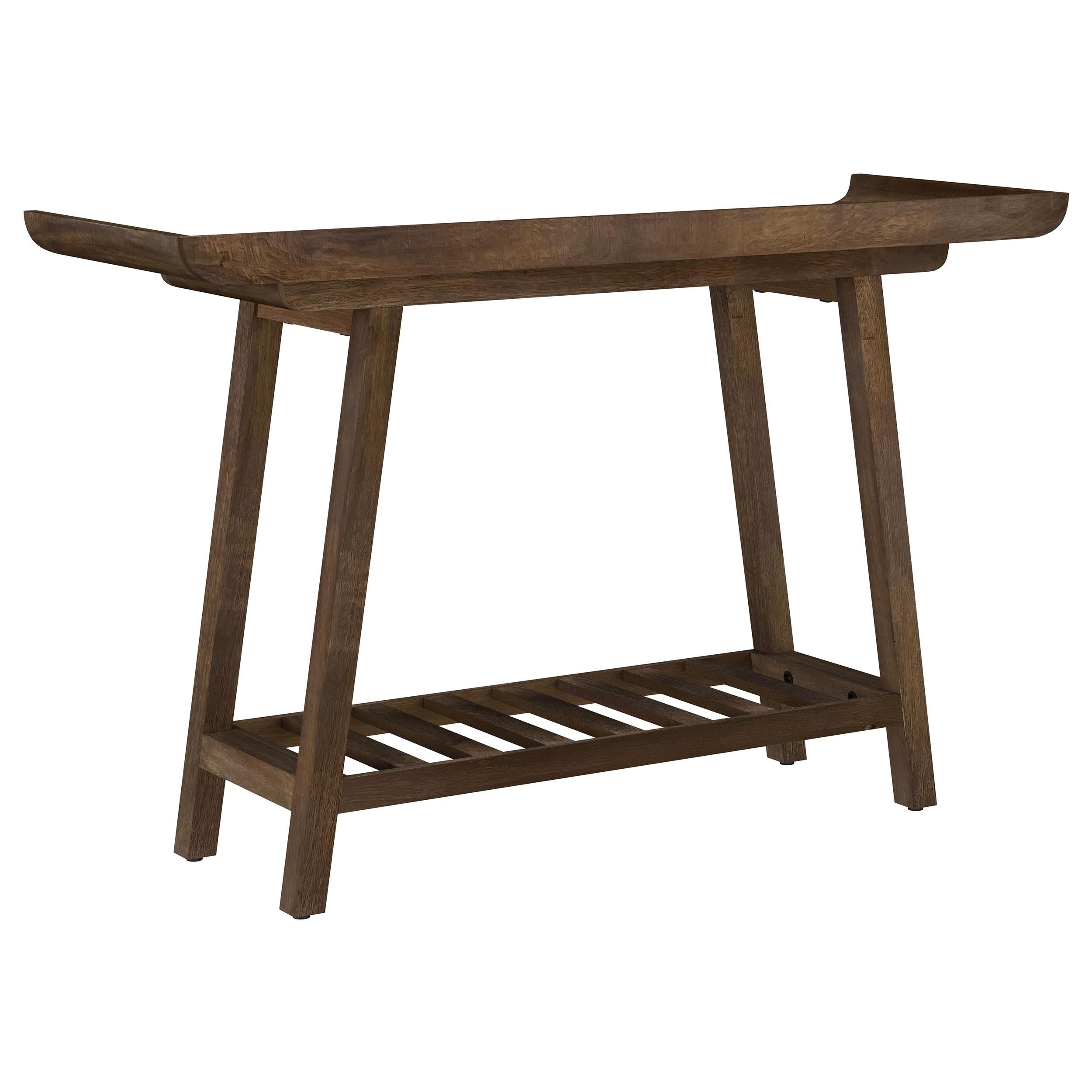  Coaster Furniture Ornelas 950415 46-inch Console Table with Slatted Shelf - Mango Brown IMAGE 8