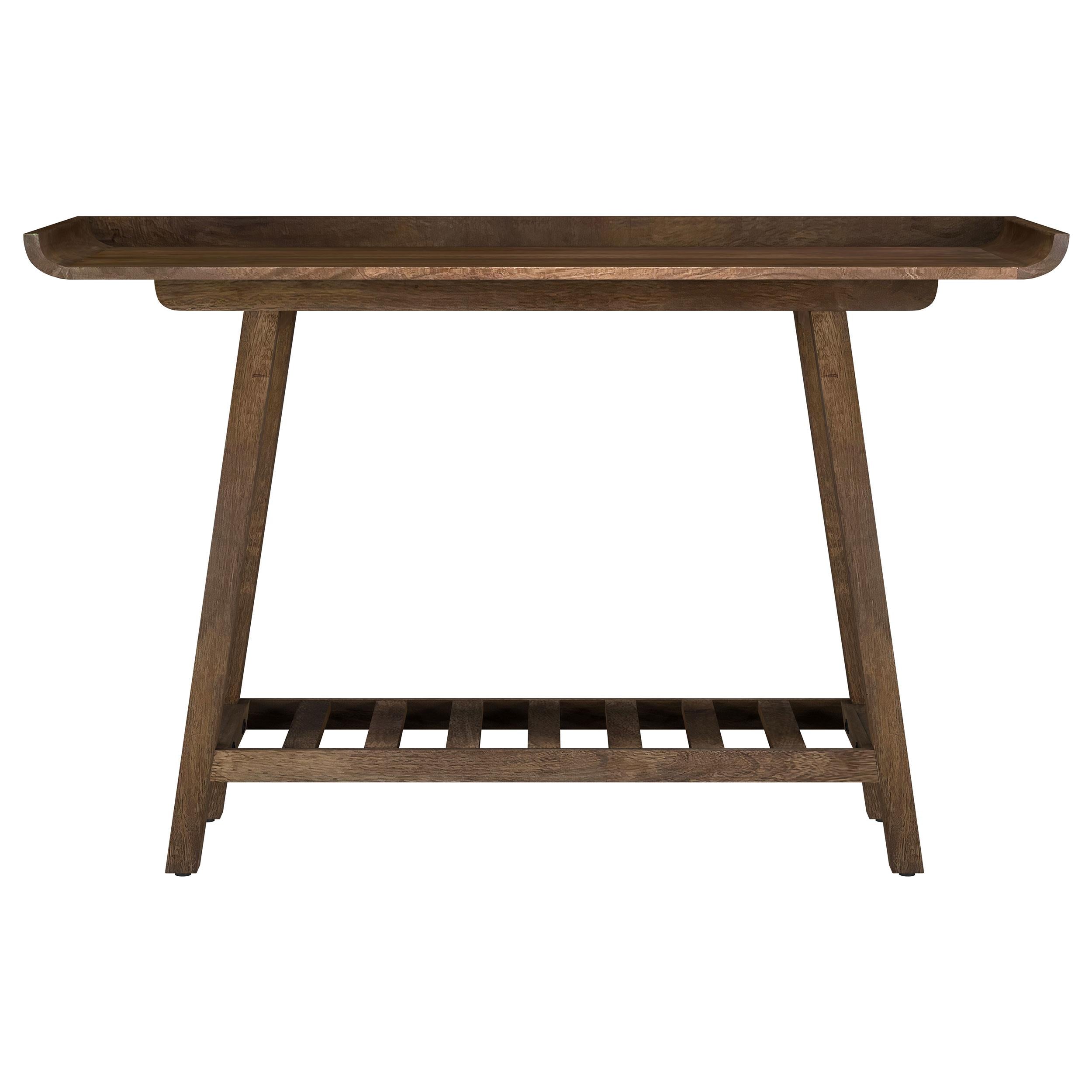  Coaster Furniture Ornelas 950415 46-inch Console Table with Slatted Shelf - Mango Brown IMAGE 9