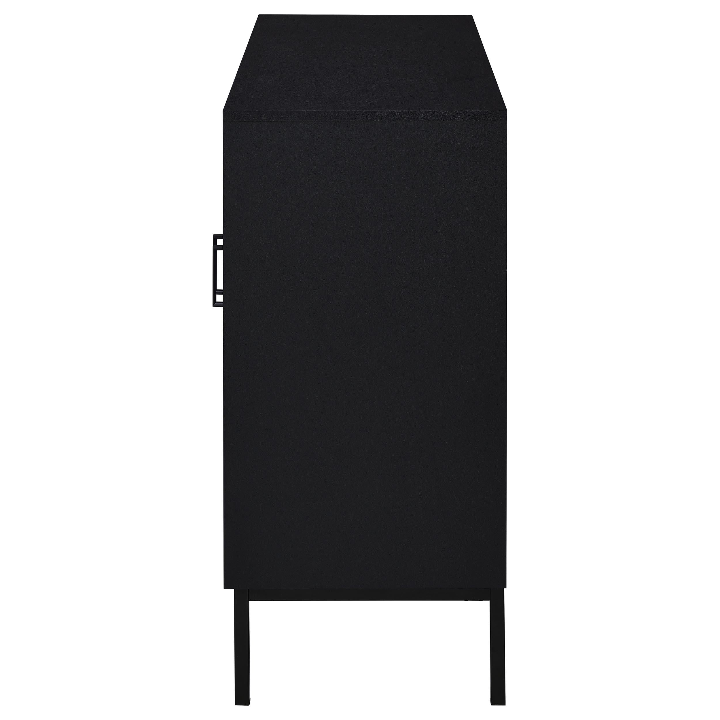  Coaster Furniture Jess 950420 2-door Arched Fluted Glass Accent Cabinet - Black IMAGE 5