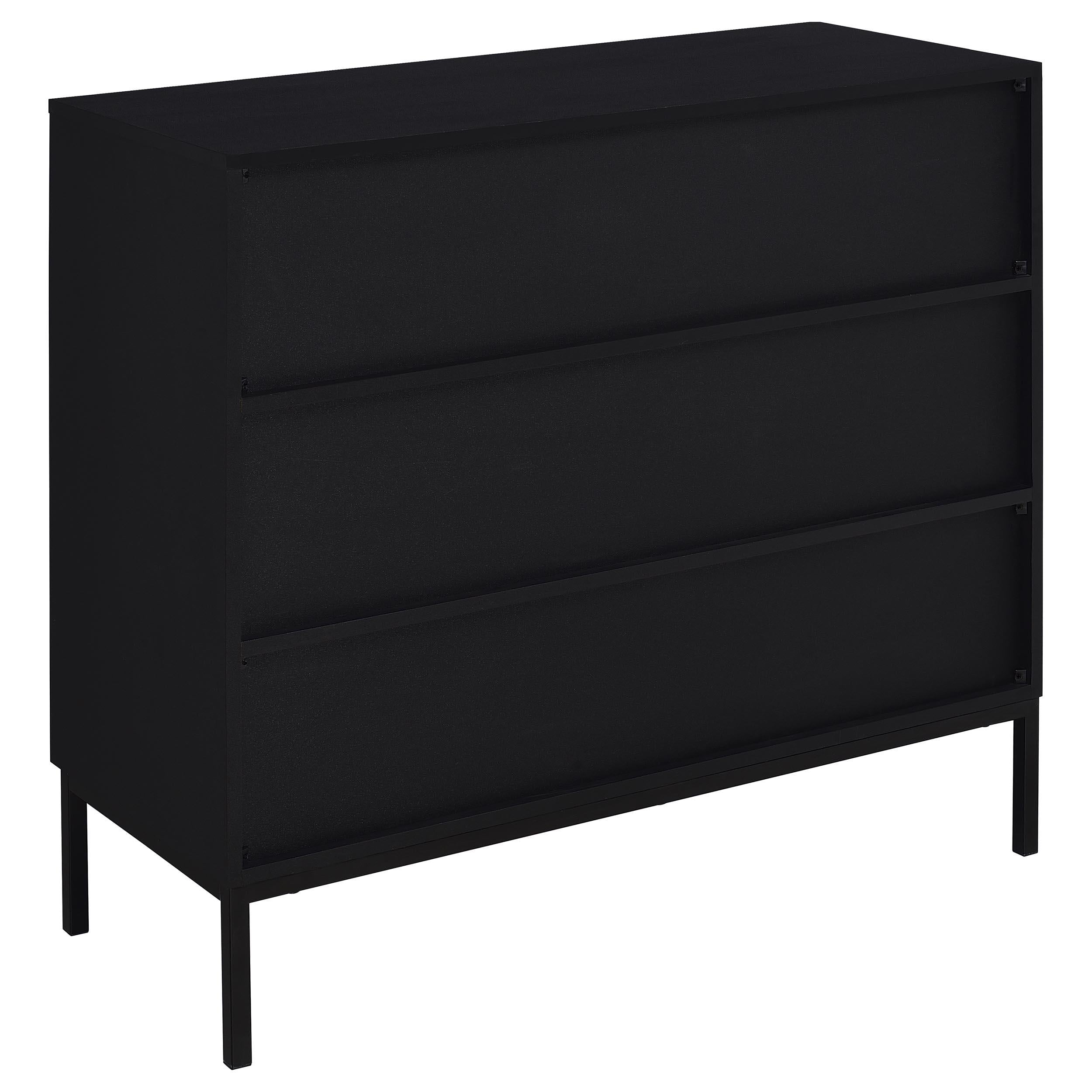  Coaster Furniture Jess 950420 2-door Arched Fluted Glass Accent Cabinet - Black IMAGE 7