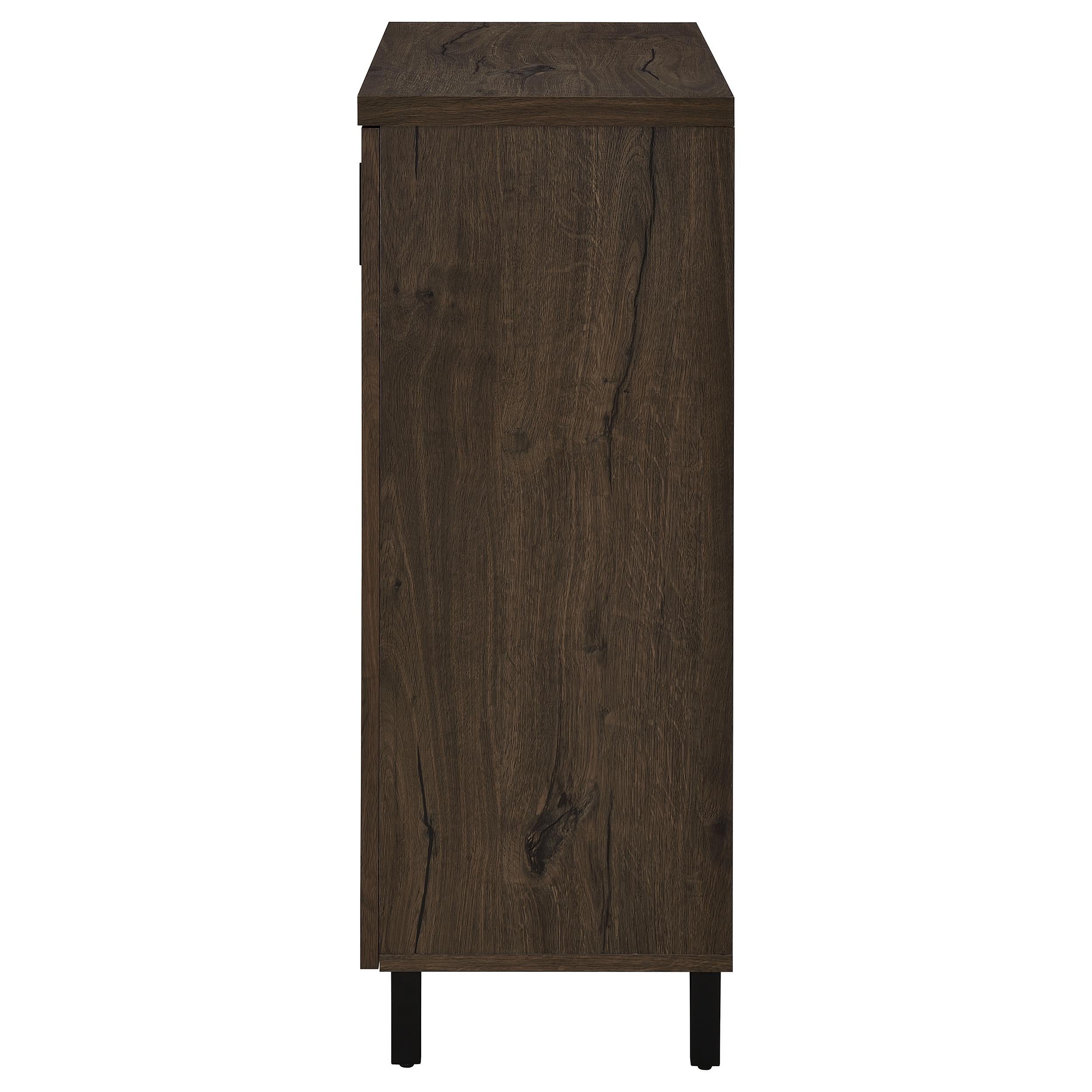  Coaster Furniture Brixton 950423 2-door Entryway Shoe Storage Cabinets - Smoked Oak IMAGE 8
