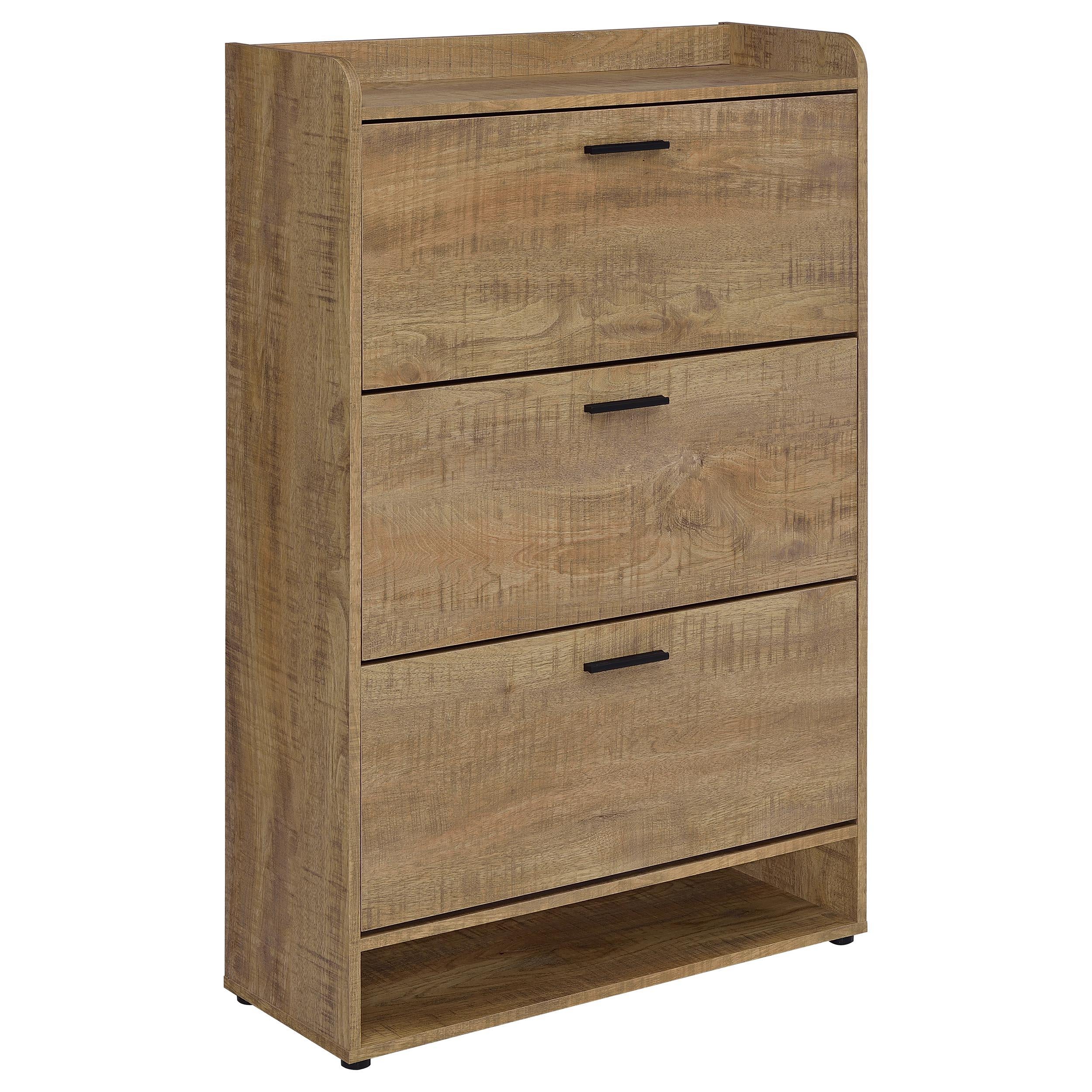  Coaster Furniture Denia 950425 3-tier Engineered Wood Shoe Cabinet - Mango IMAGE 1
