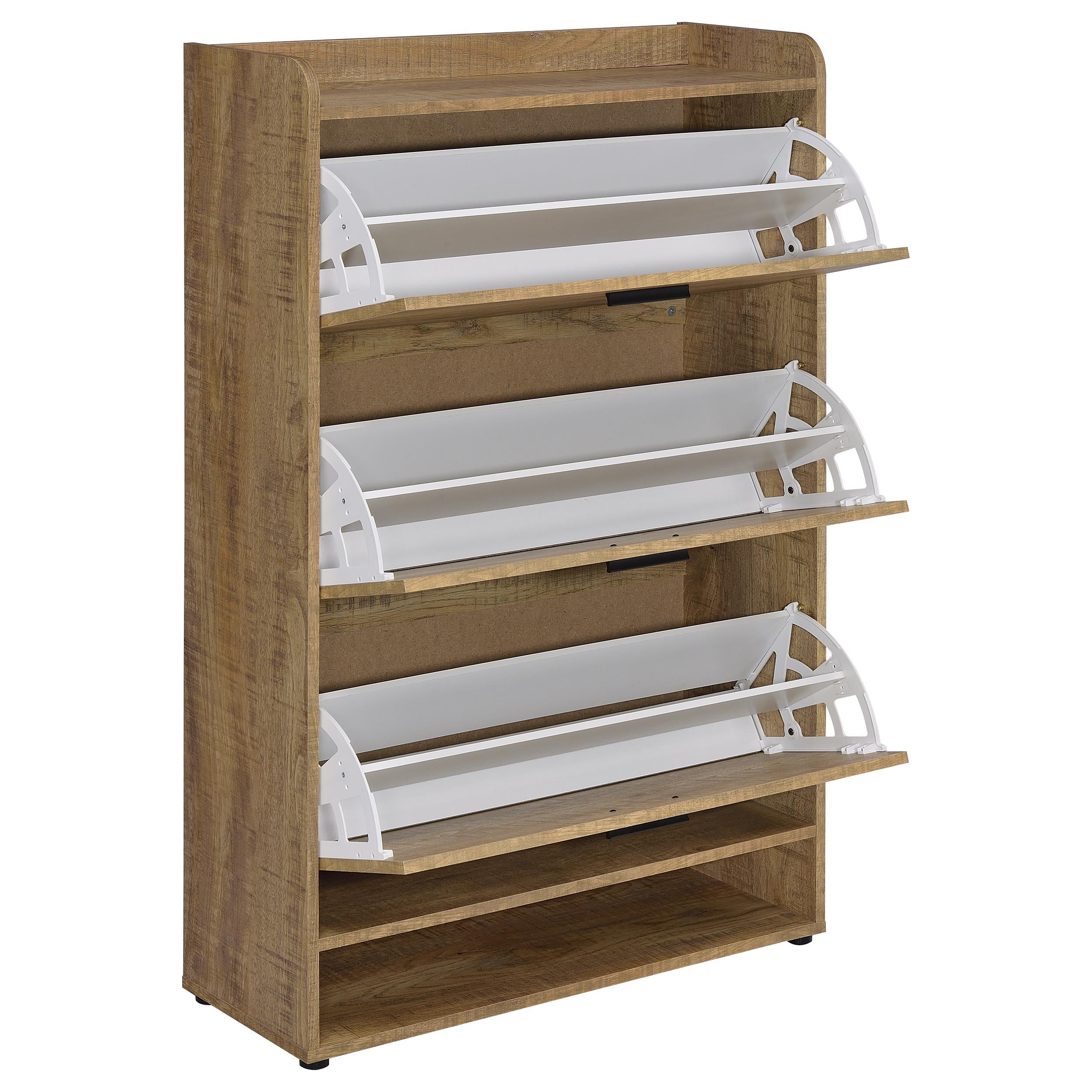  Coaster Furniture Denia 950425 3-tier Engineered Wood Shoe Cabinet - Mango IMAGE 11