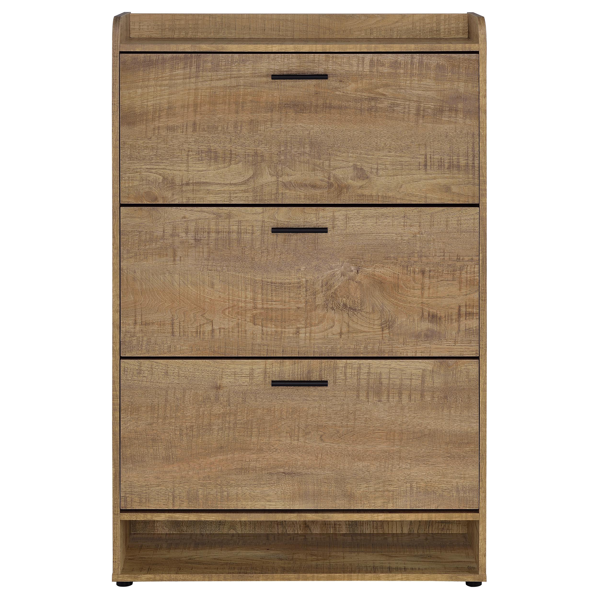  Coaster Furniture Denia 950425 3-tier Engineered Wood Shoe Cabinet - Mango IMAGE 2