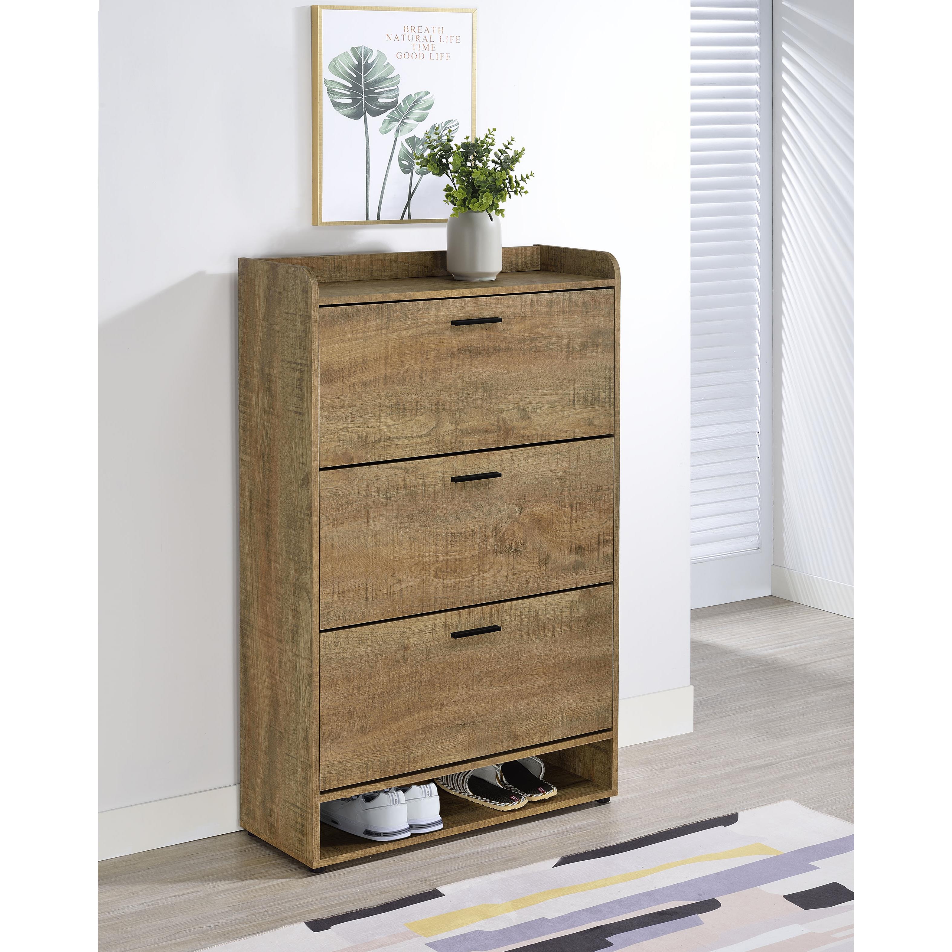  Coaster Furniture Denia 950425 3-tier Engineered Wood Shoe Cabinet - Mango IMAGE 5