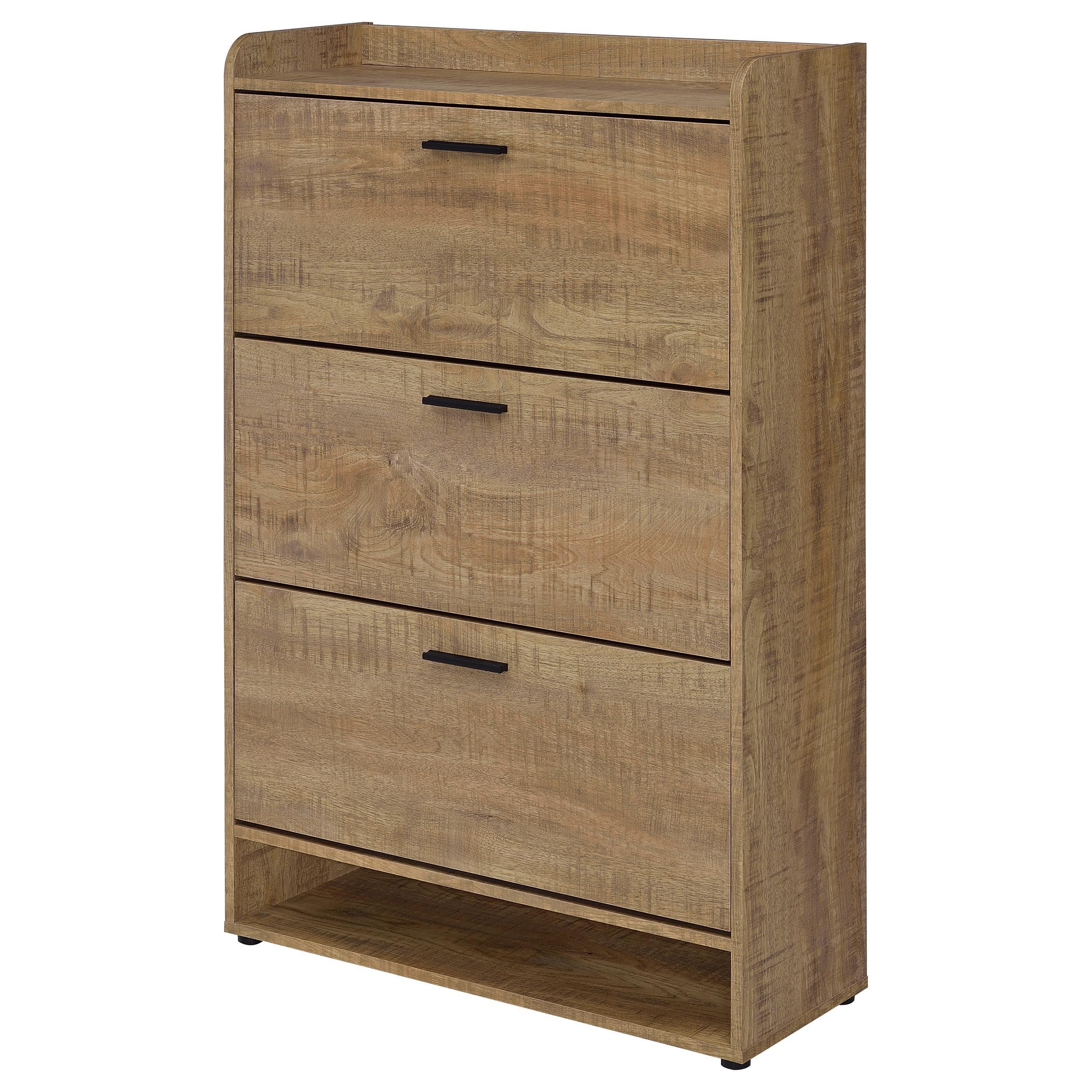  Coaster Furniture Denia 950425 3-tier Engineered Wood Shoe Cabinet - Mango IMAGE 6