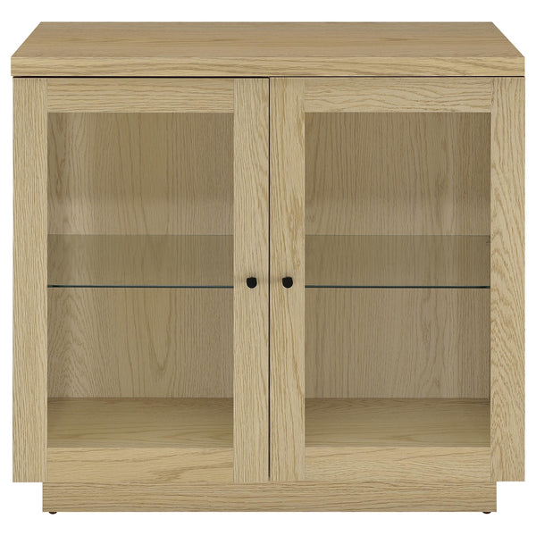 Coaster Furniture Tilbury 950429 2-door Glass Front Accent Display Cabinet - Light Oak