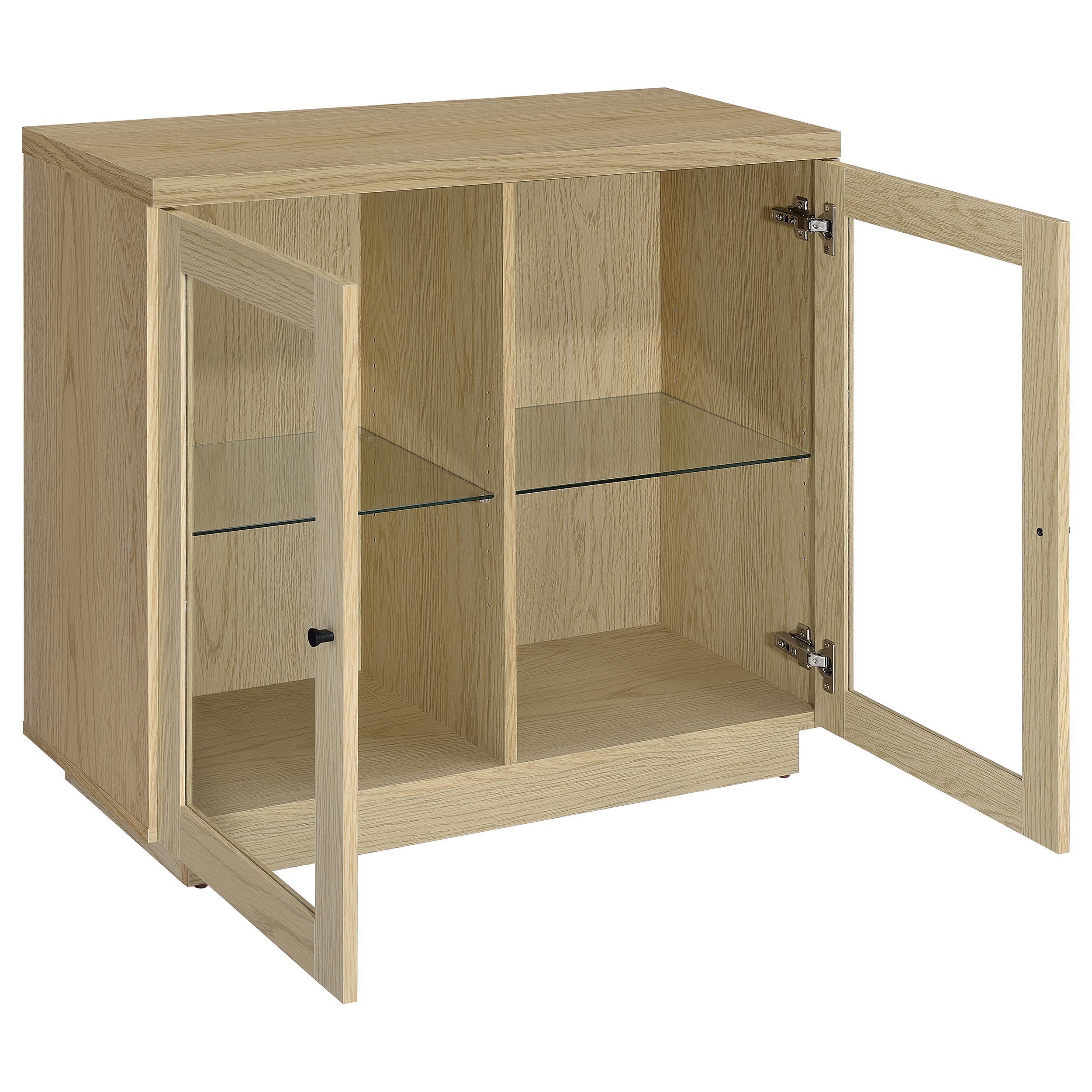 Coaster Furniture Tilbury 950429 2-door Glass Front Accent Display Cabinet - Light Oak IMAGE 8