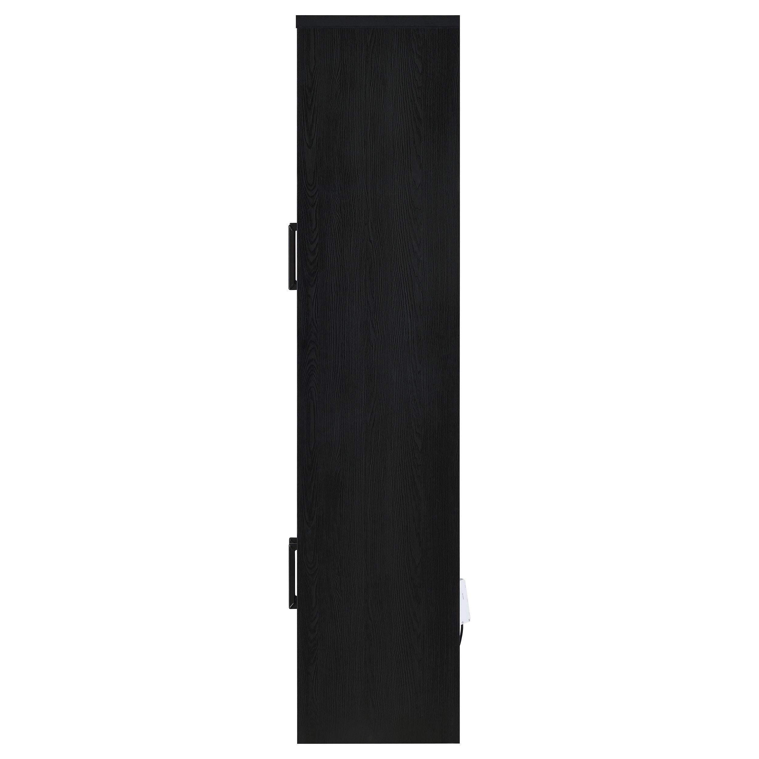  Coaster Furniture Riva 950432 4-door Tall Accent Display Cabinet LED Lighting - Black IMAGE 7