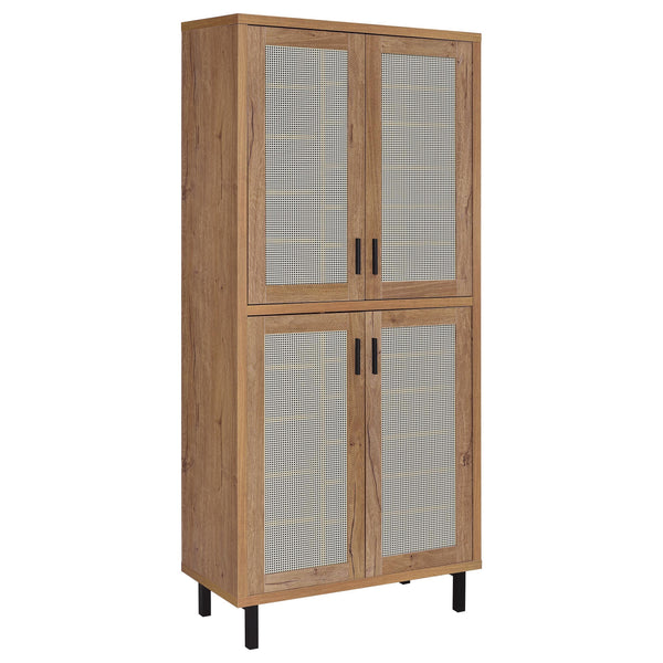 Coaster Furniture Teller 950440 80-inch 4-door Tall Shoe Storage Cabinet - Natural Oak