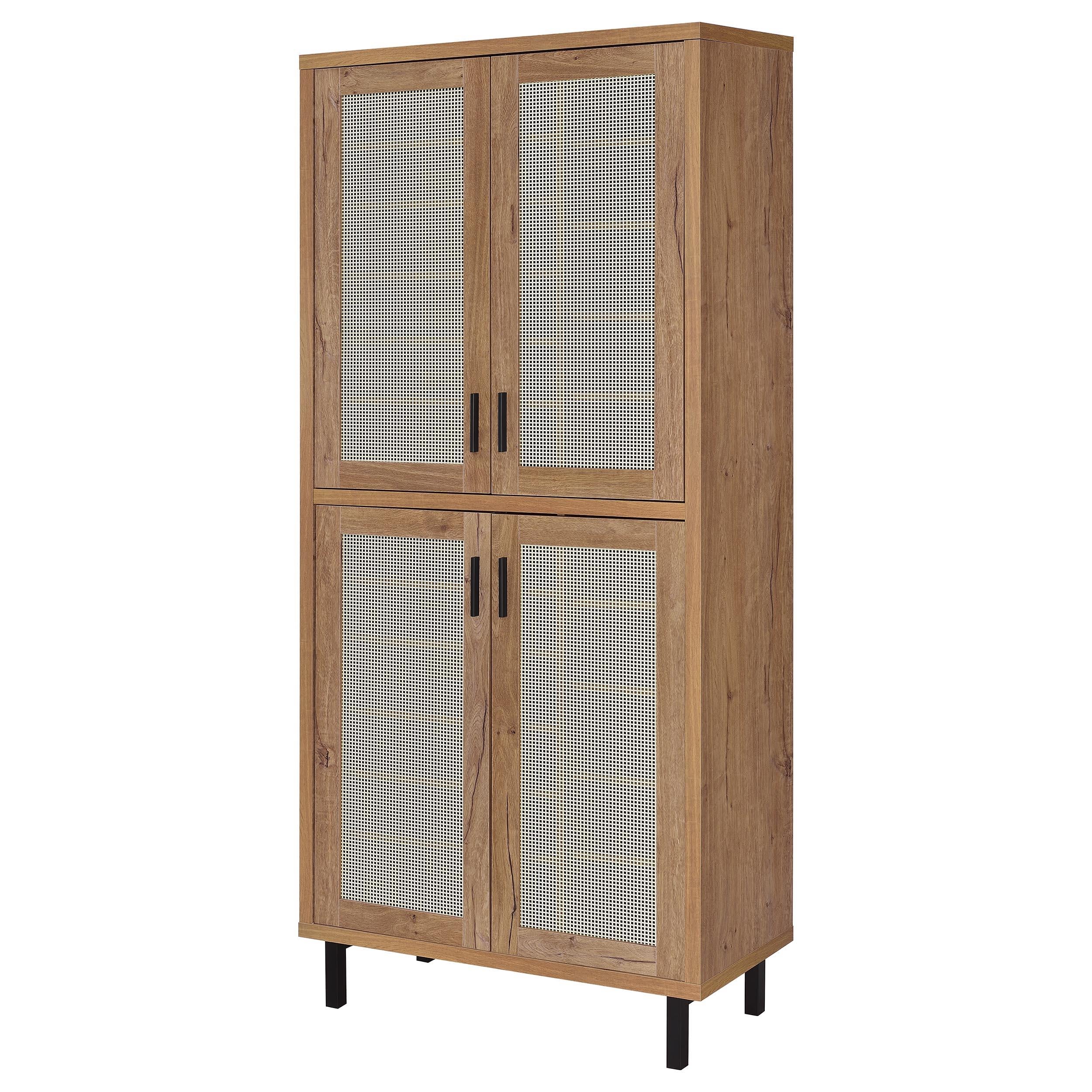  Coaster Furniture Teller 950440 80-inch 4-door Tall Shoe Storage Cabinet - Natural Oak IMAGE 4