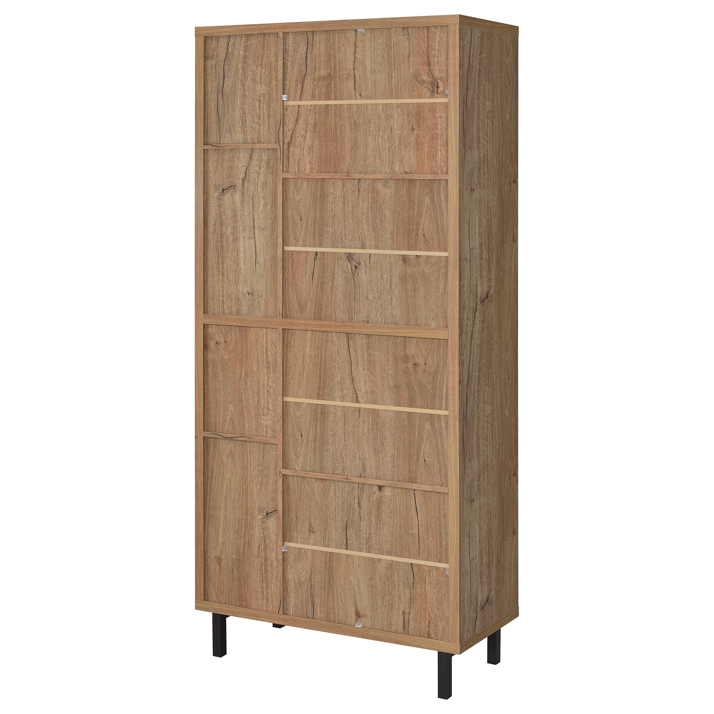  Coaster Furniture Teller 950440 80-inch 4-door Tall Shoe Storage Cabinet - Natural Oak IMAGE 9
