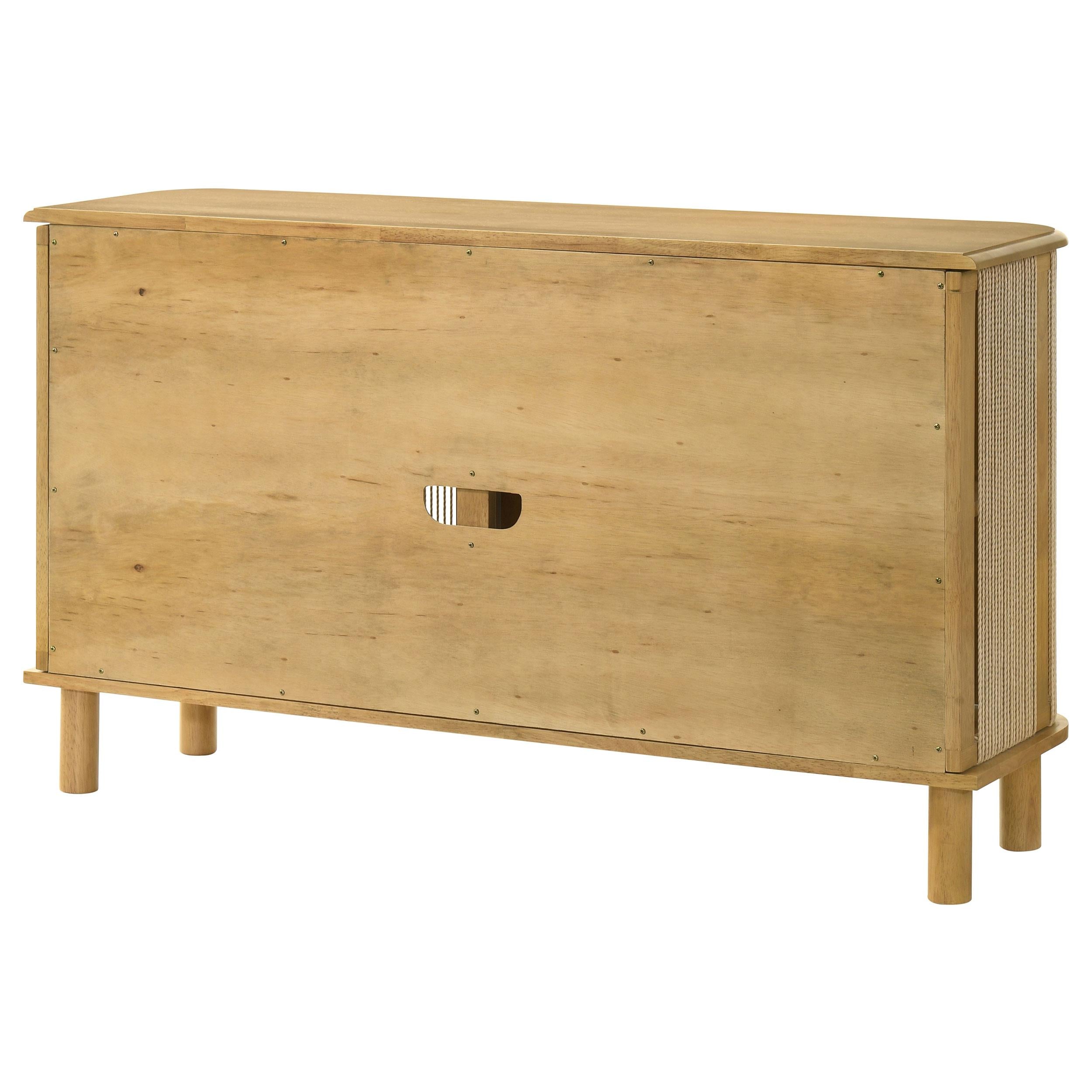  Coaster Furniture Ervine 950460 3-Door Rope Panel Sideboard Accent Storage Cabinet - Natural IMAGE 11