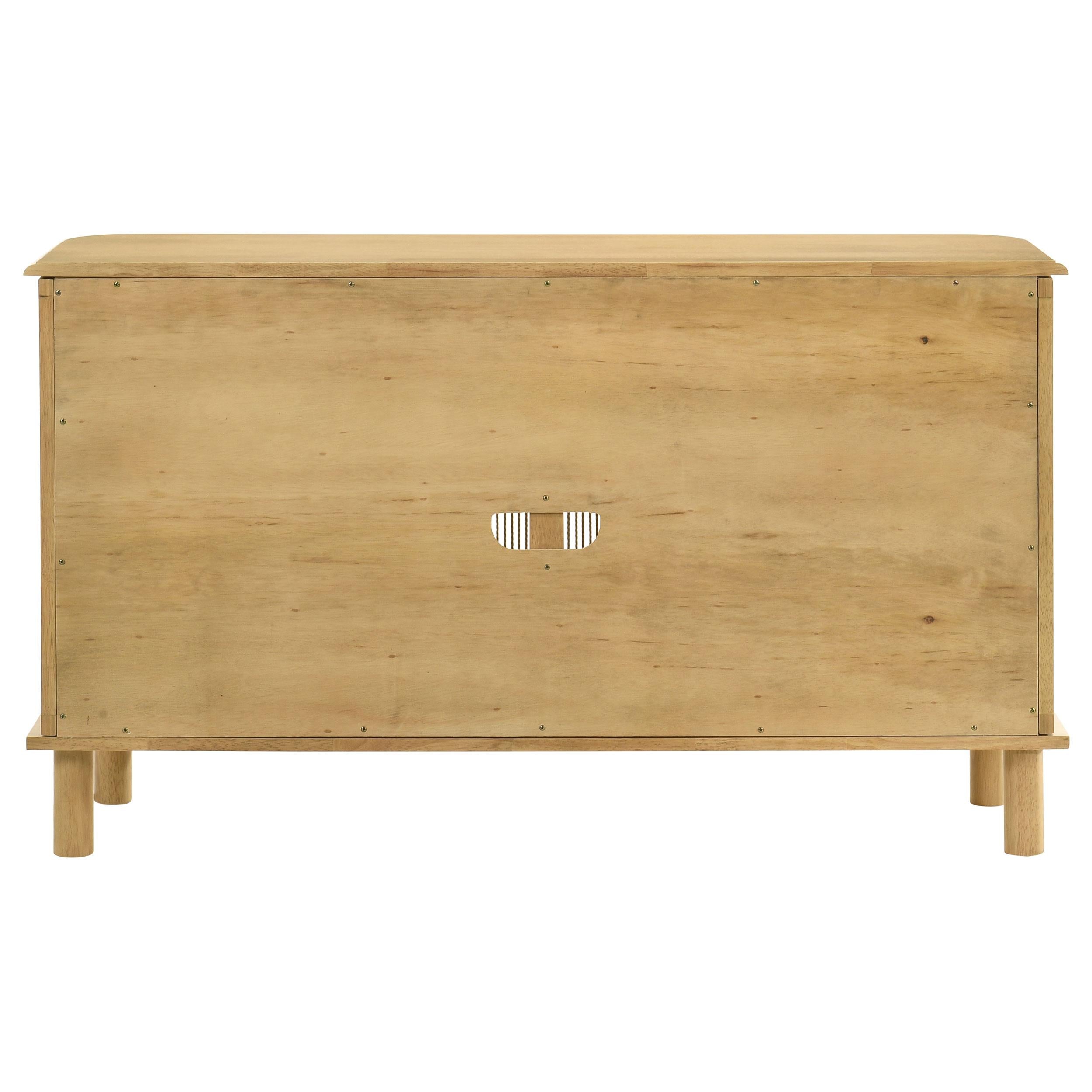  Coaster Furniture Ervine 950460 3-Door Rope Panel Sideboard Accent Storage Cabinet - Natural IMAGE 8