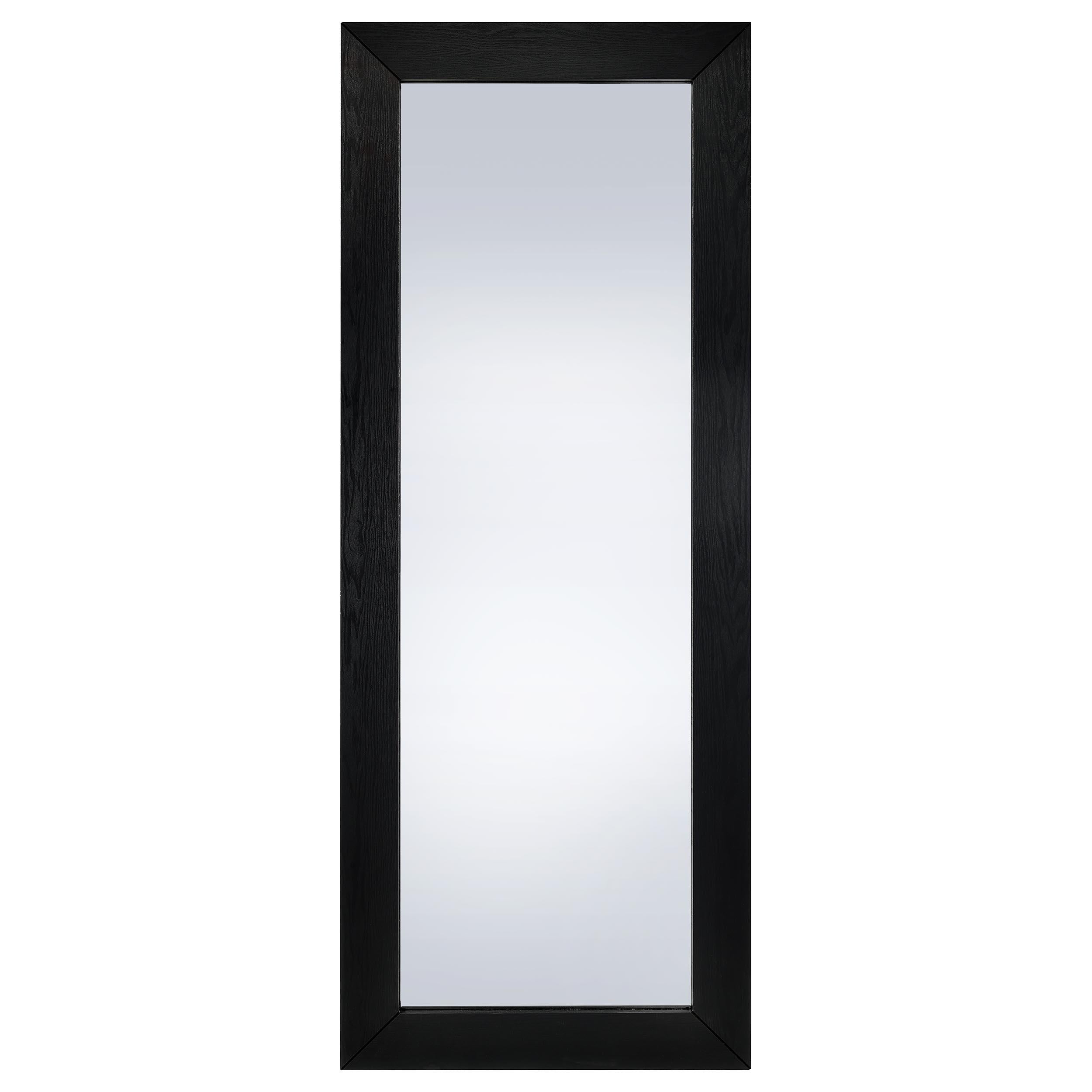  Coaster Furniture Cadence 961653 Tempered Glass Full Length Standing Mirror - Black Oak IMAGE 2