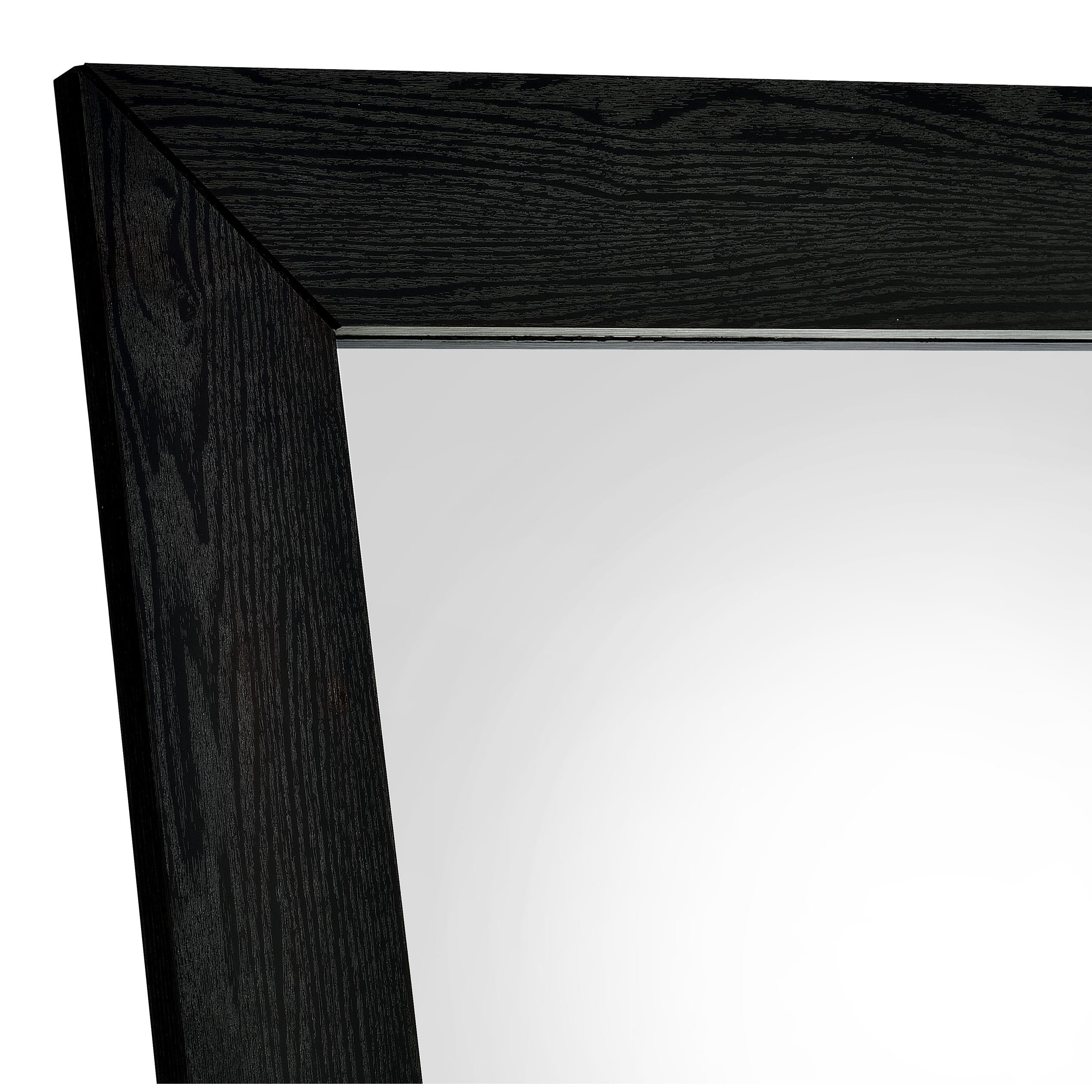  Coaster Furniture Cadence 961653 Tempered Glass Full Length Standing Mirror - Black Oak IMAGE 3