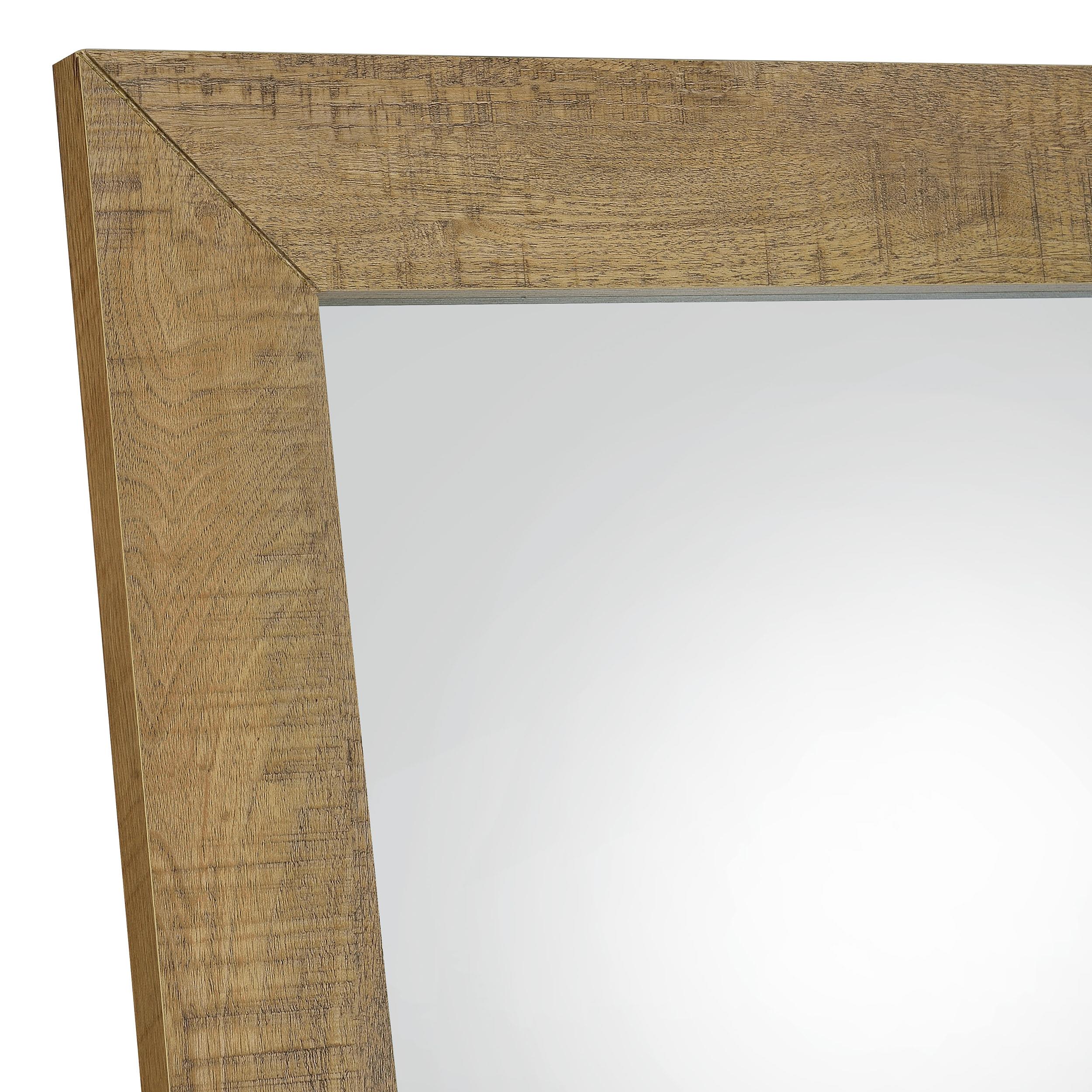  Coaster Furniture Cadence 961654 Tempered Glass Full Length Standing Mirror - Mango IMAGE 3