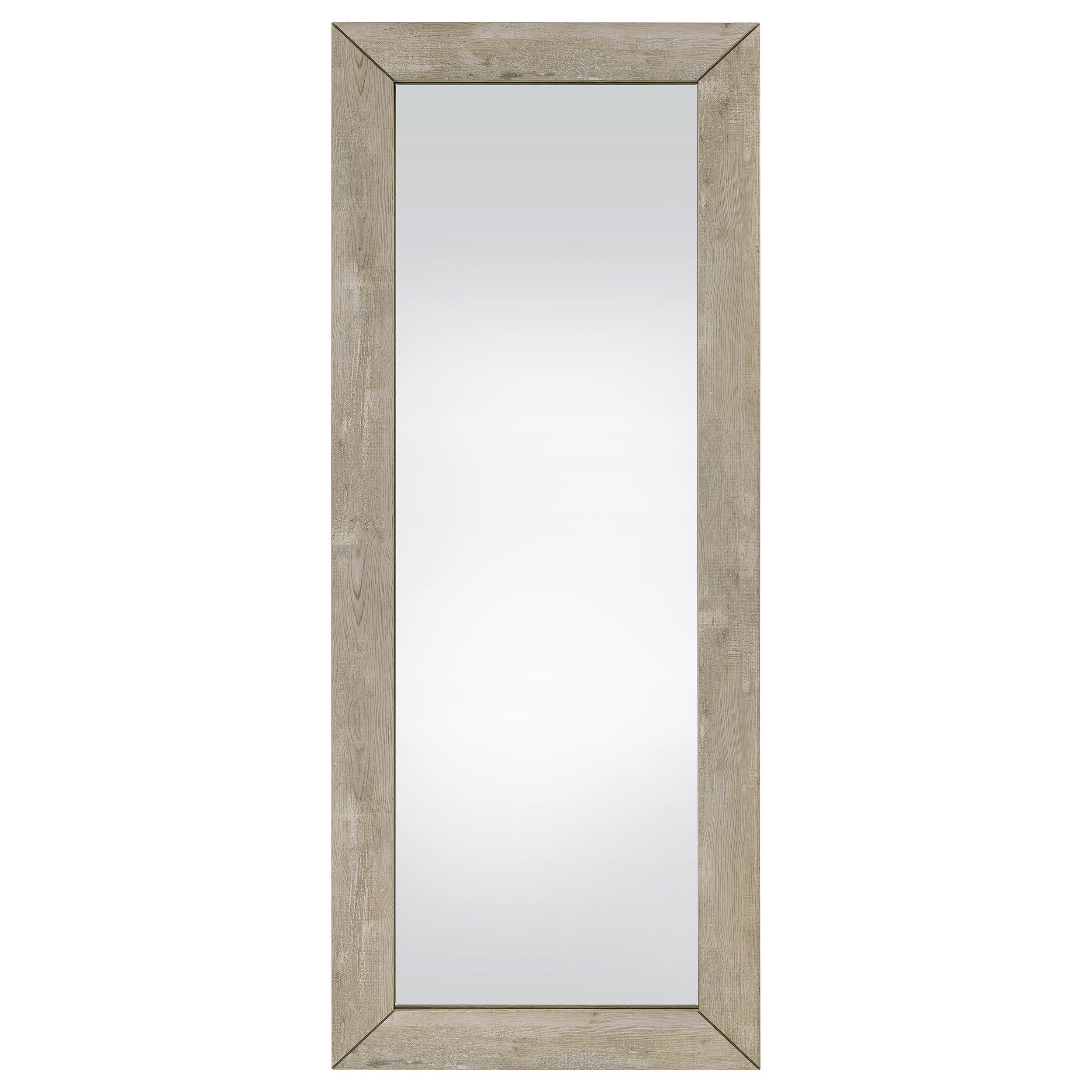  Coaster Furniture Cadence 961655 Tempered Glass Full Length Mirror - Grey Washed Oak IMAGE 2