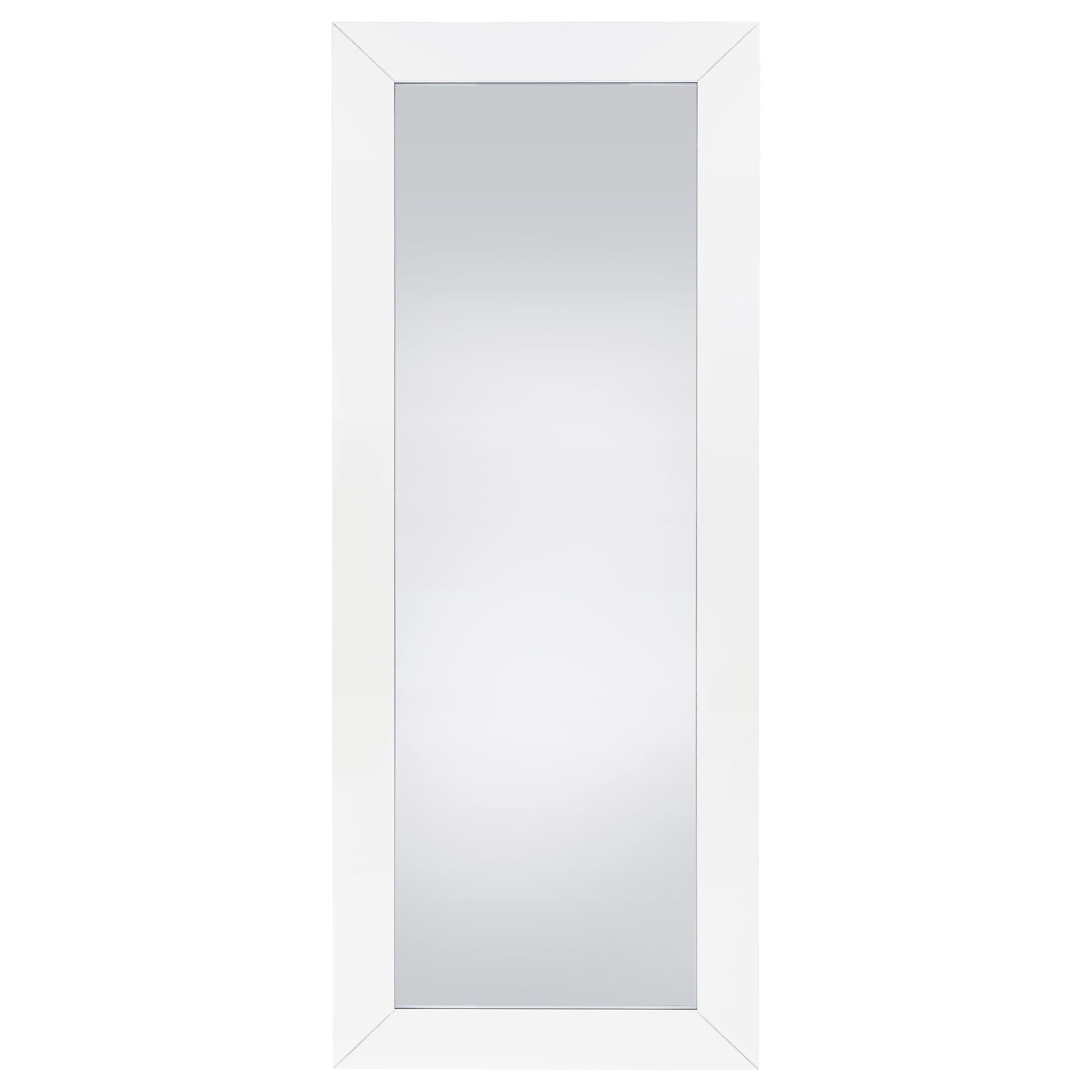  Coaster Furniture Cadence 961656 Tempered Glass Full Length Mirror - White High Gloss IMAGE 2