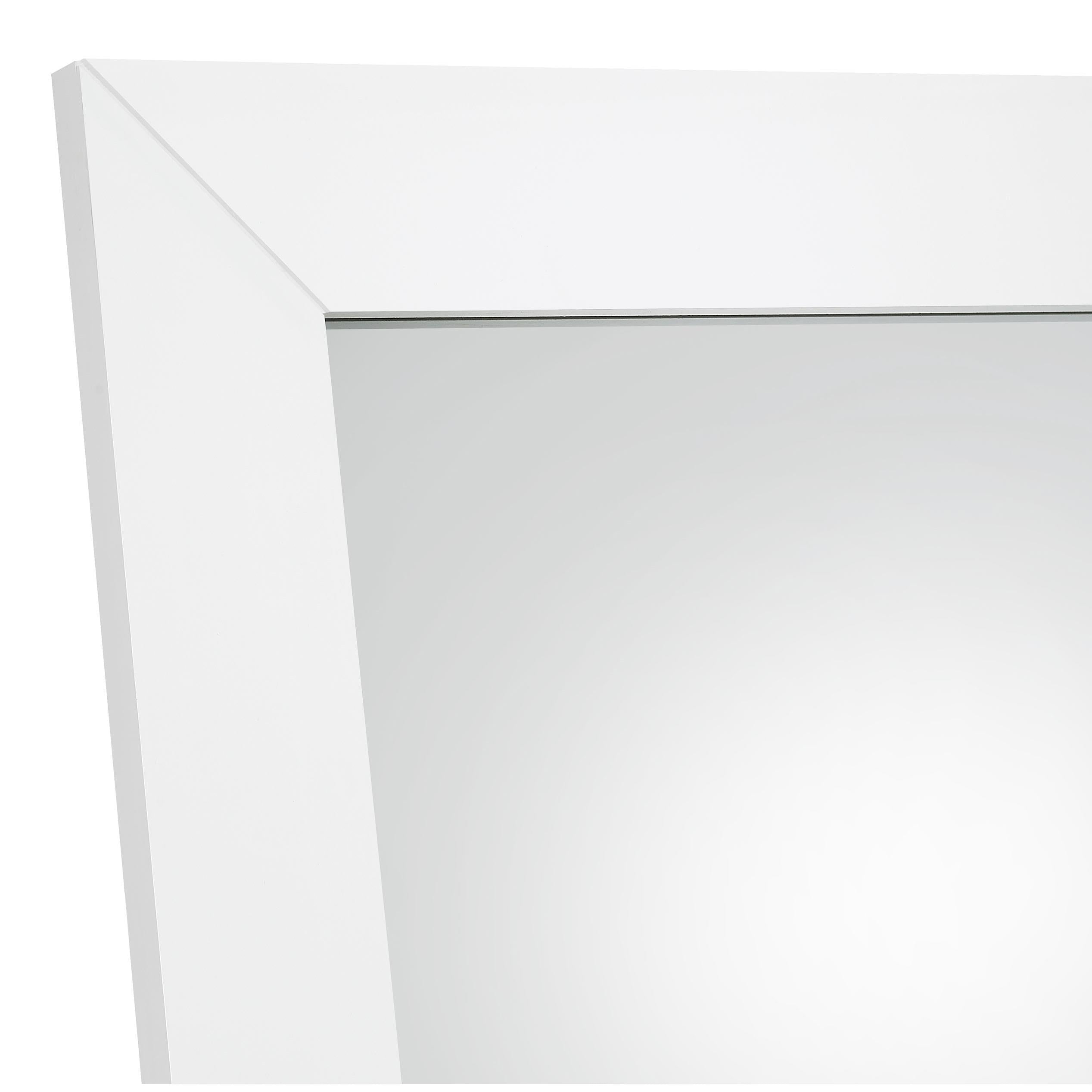  Coaster Furniture Cadence 961656 Tempered Glass Full Length Mirror - White High Gloss IMAGE 3