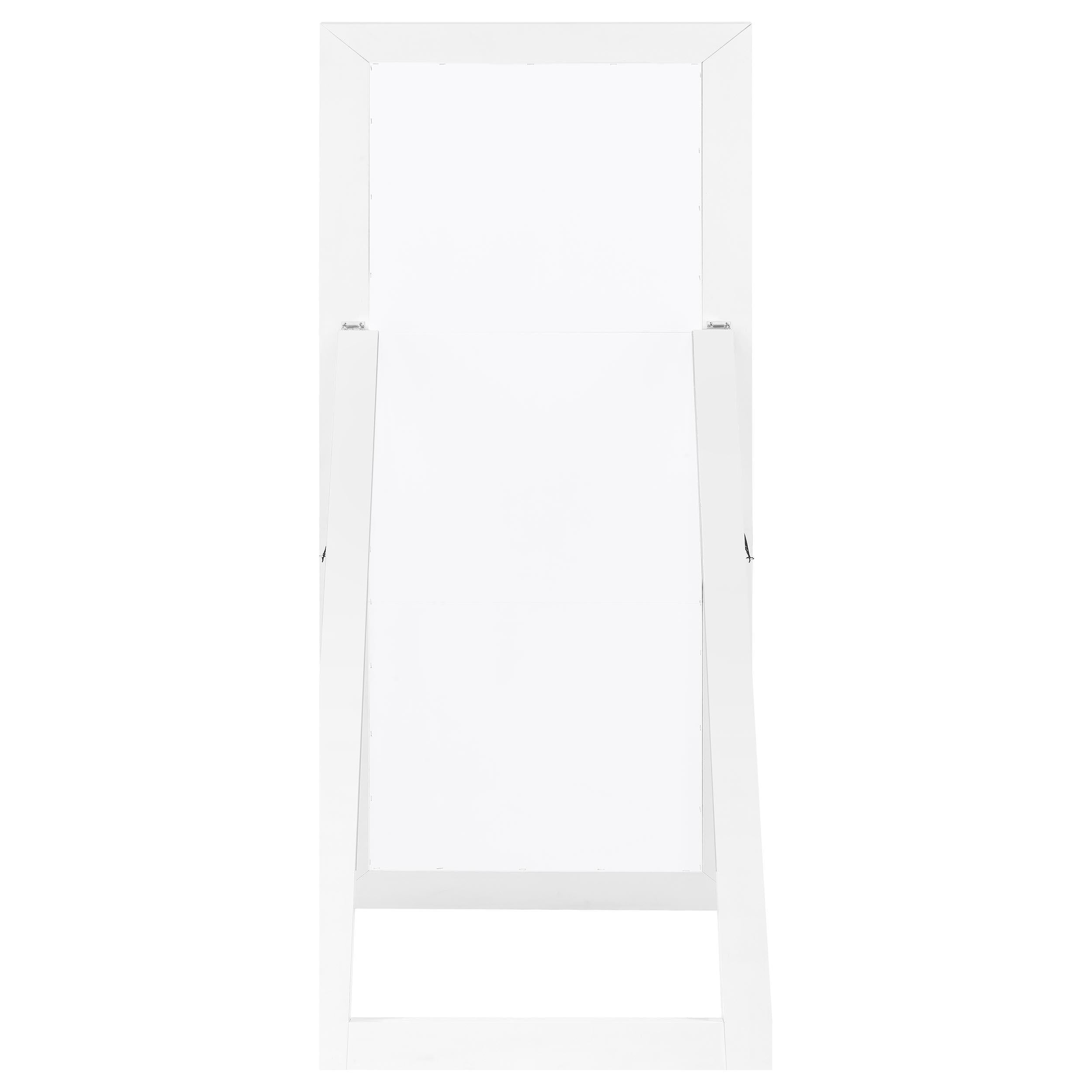 Coaster Furniture Cadence 961656 Tempered Glass Full Length Mirror - White High Gloss IMAGE 4