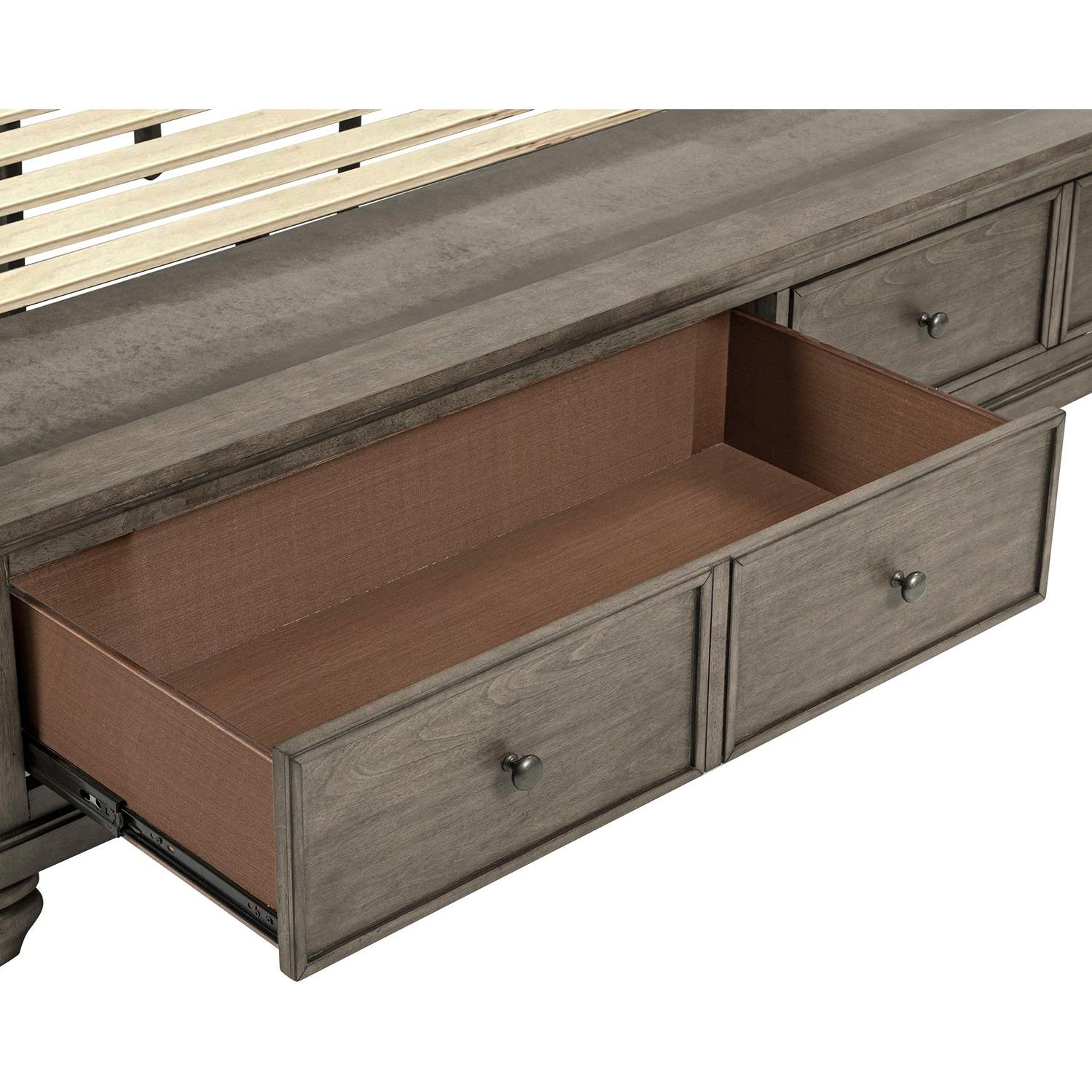  Size_King --  Twin Lakes 104G-BR-KSB King Platform Storage Bed IMAGE 11