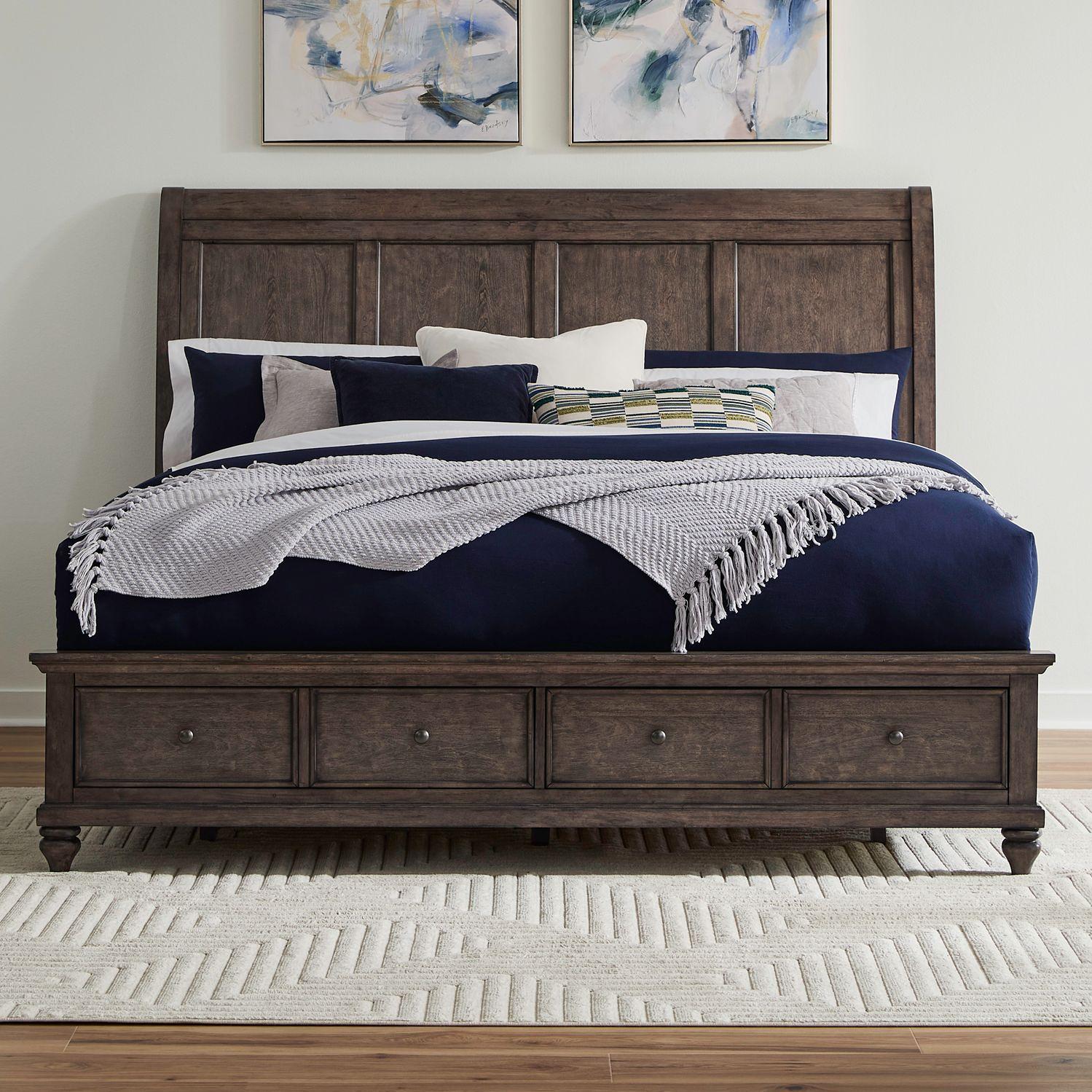  Size_King --  Twin Lakes 104G-BR-KSB King Platform Storage Bed IMAGE 13