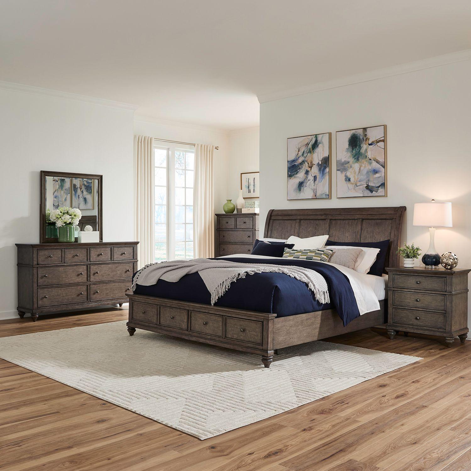  Size_King --  Twin Lakes 104G-BR-KSB King Platform Storage Bed IMAGE 14