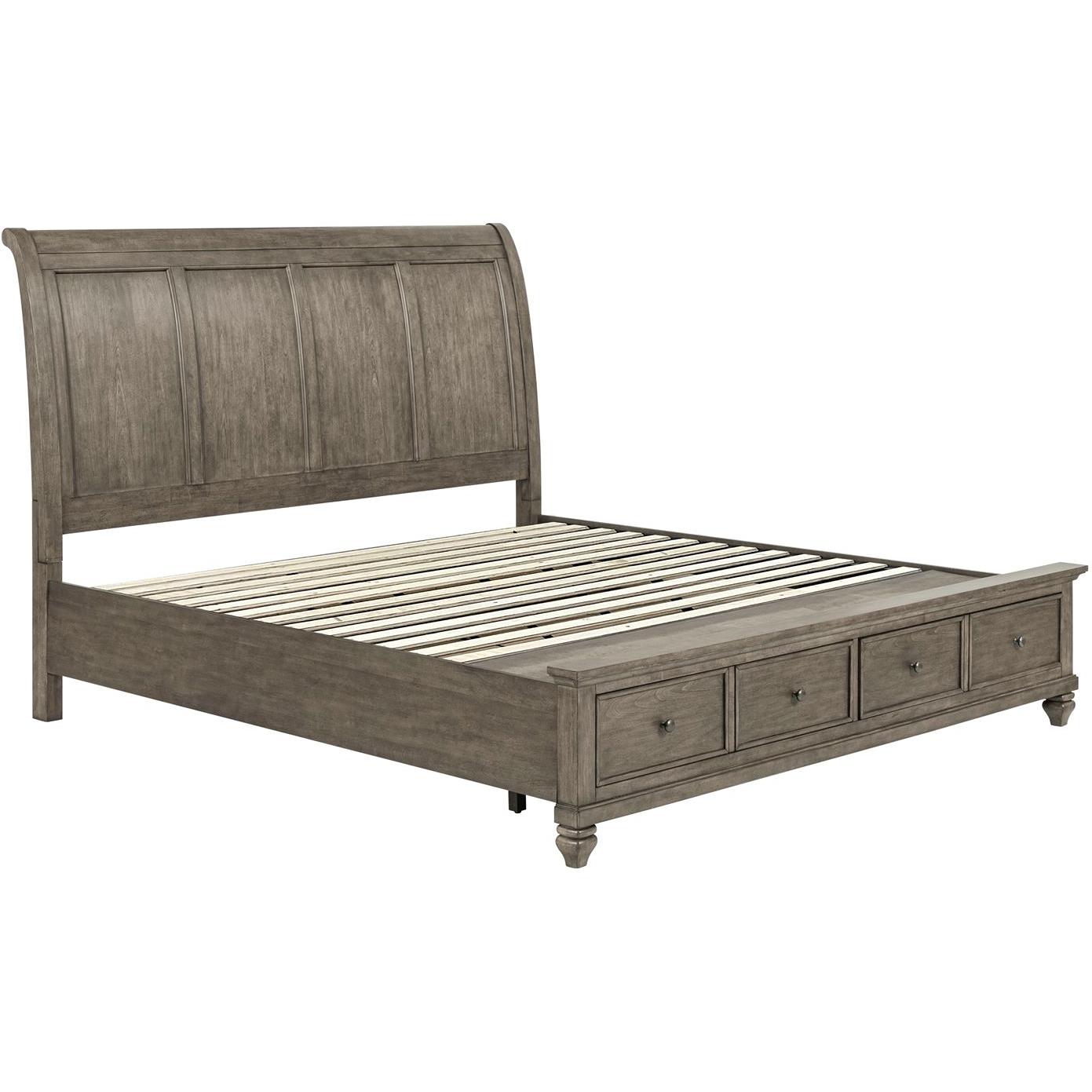  Size_King --  Twin Lakes 104G-BR-KSB King Platform Storage Bed IMAGE 2