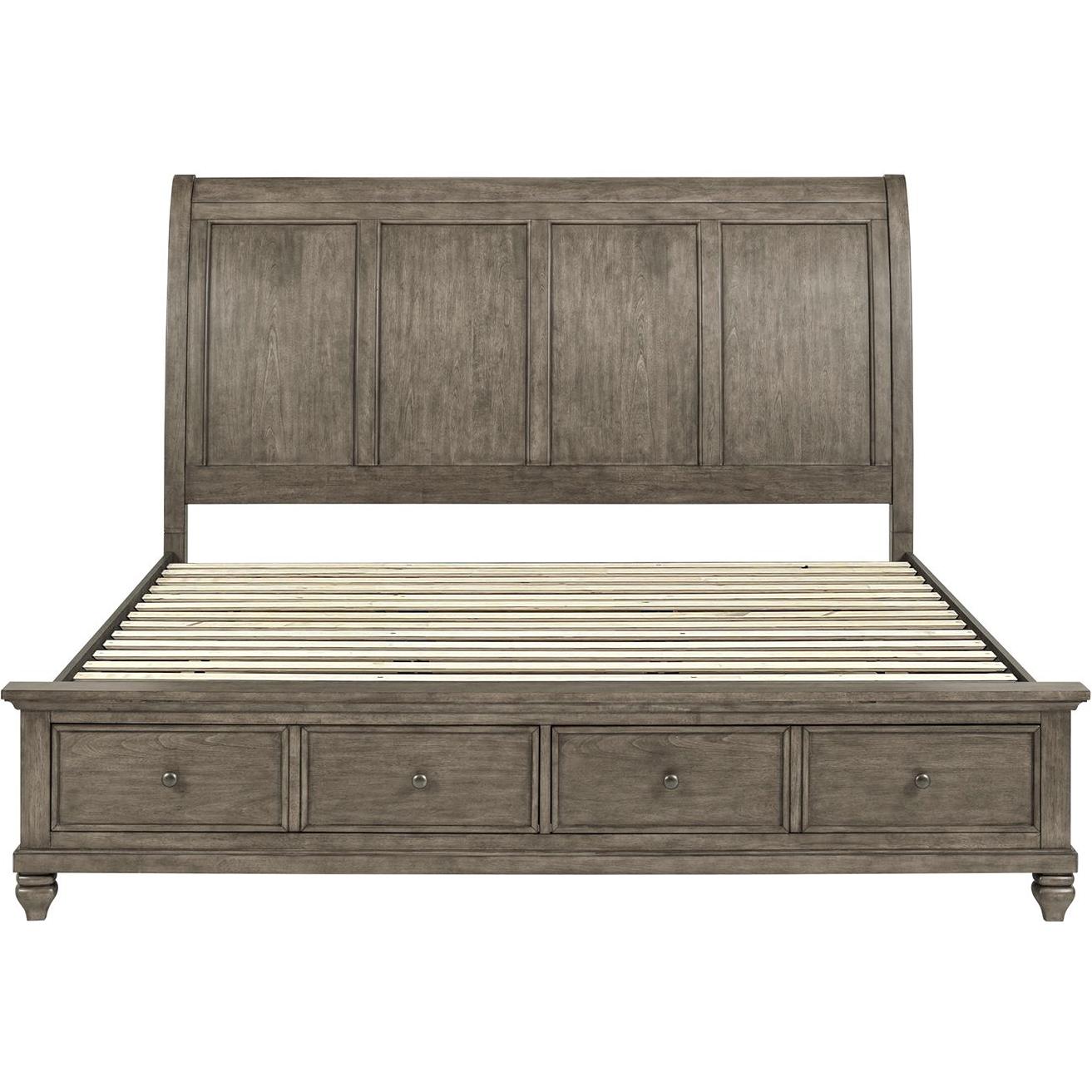  Size_King --  Twin Lakes 104G-BR-KSB King Platform Storage Bed IMAGE 3
