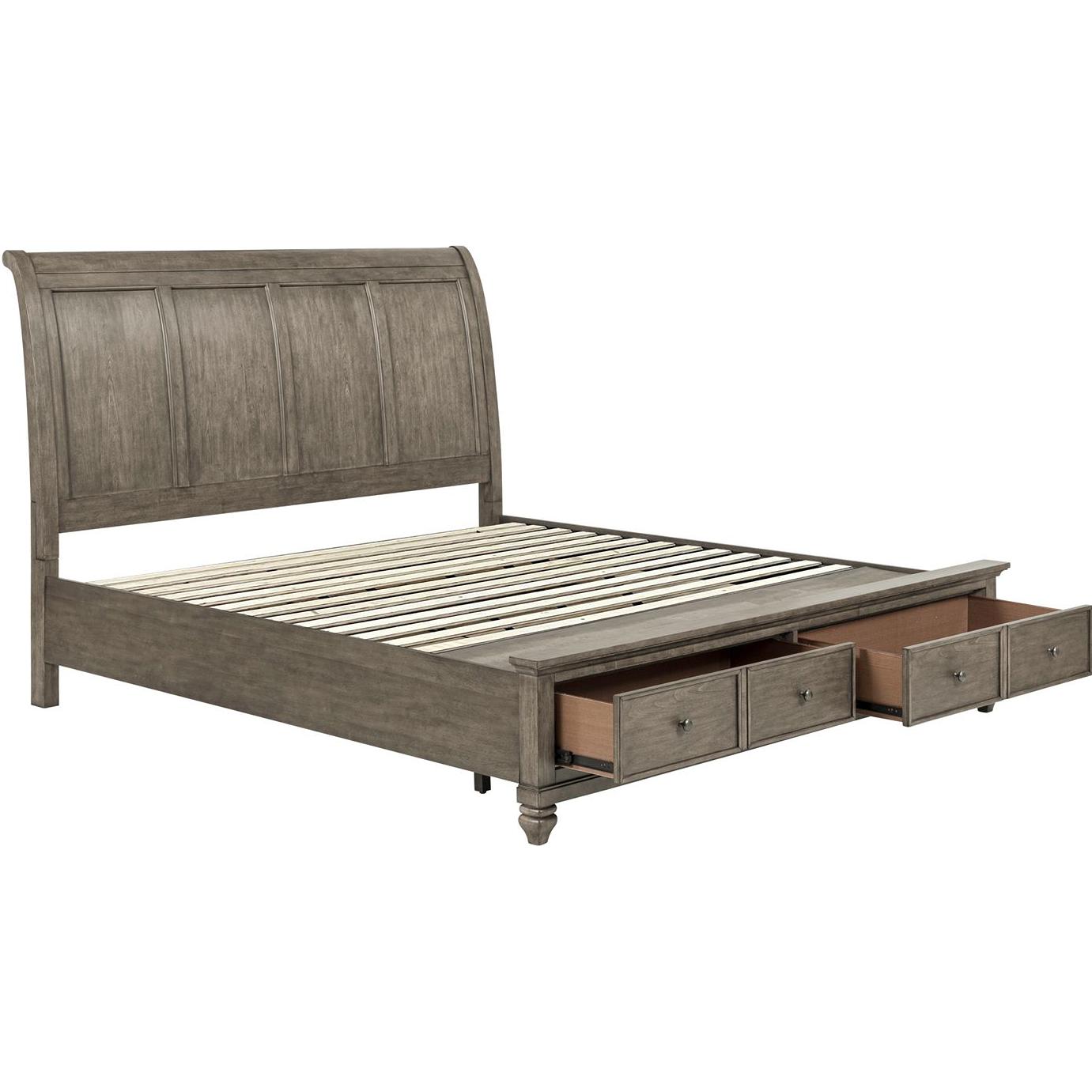  Size_King --  Twin Lakes 104G-BR-KSB King Platform Storage Bed IMAGE 6